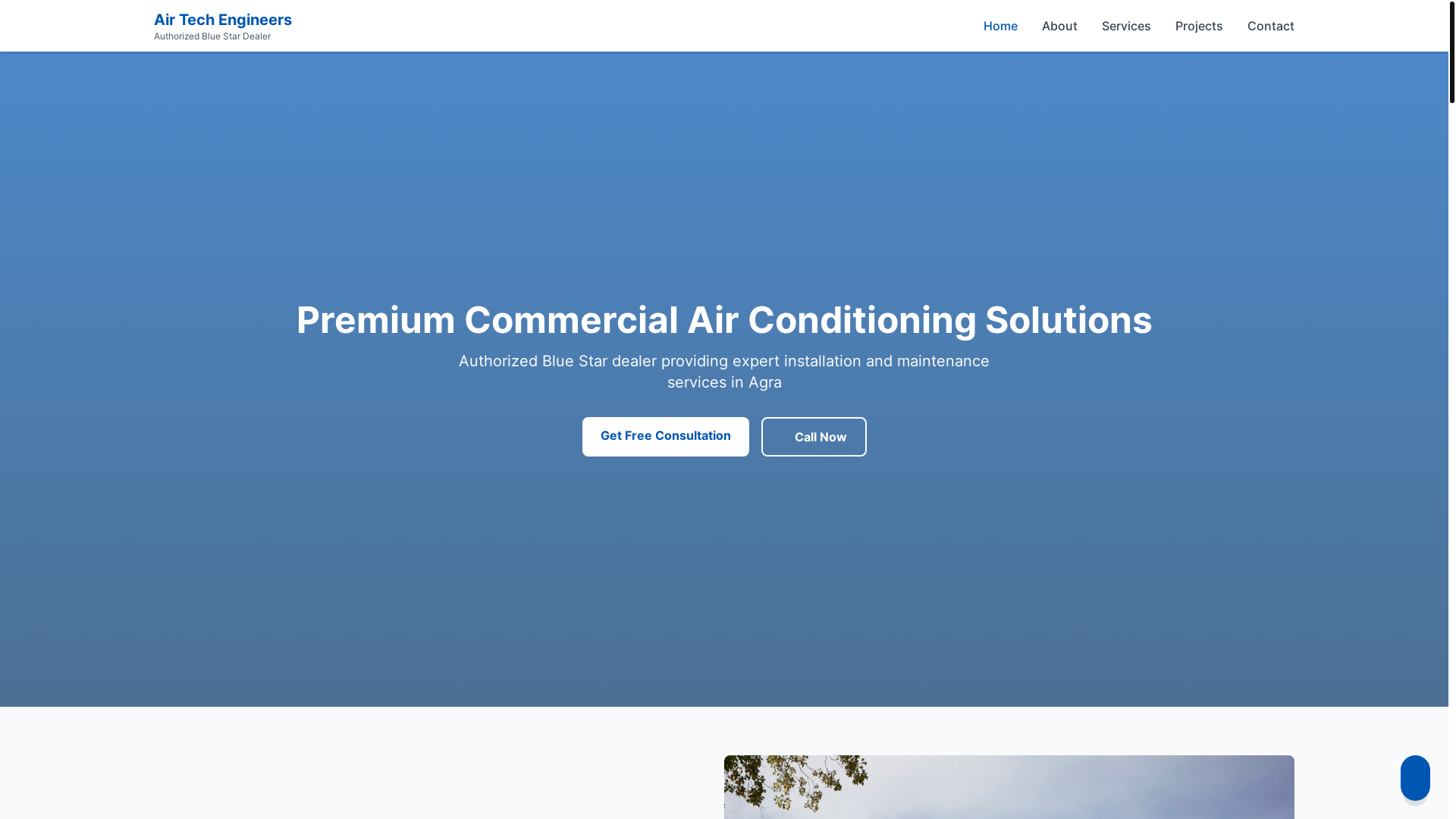 website screenshot of https://airtechagra.com/