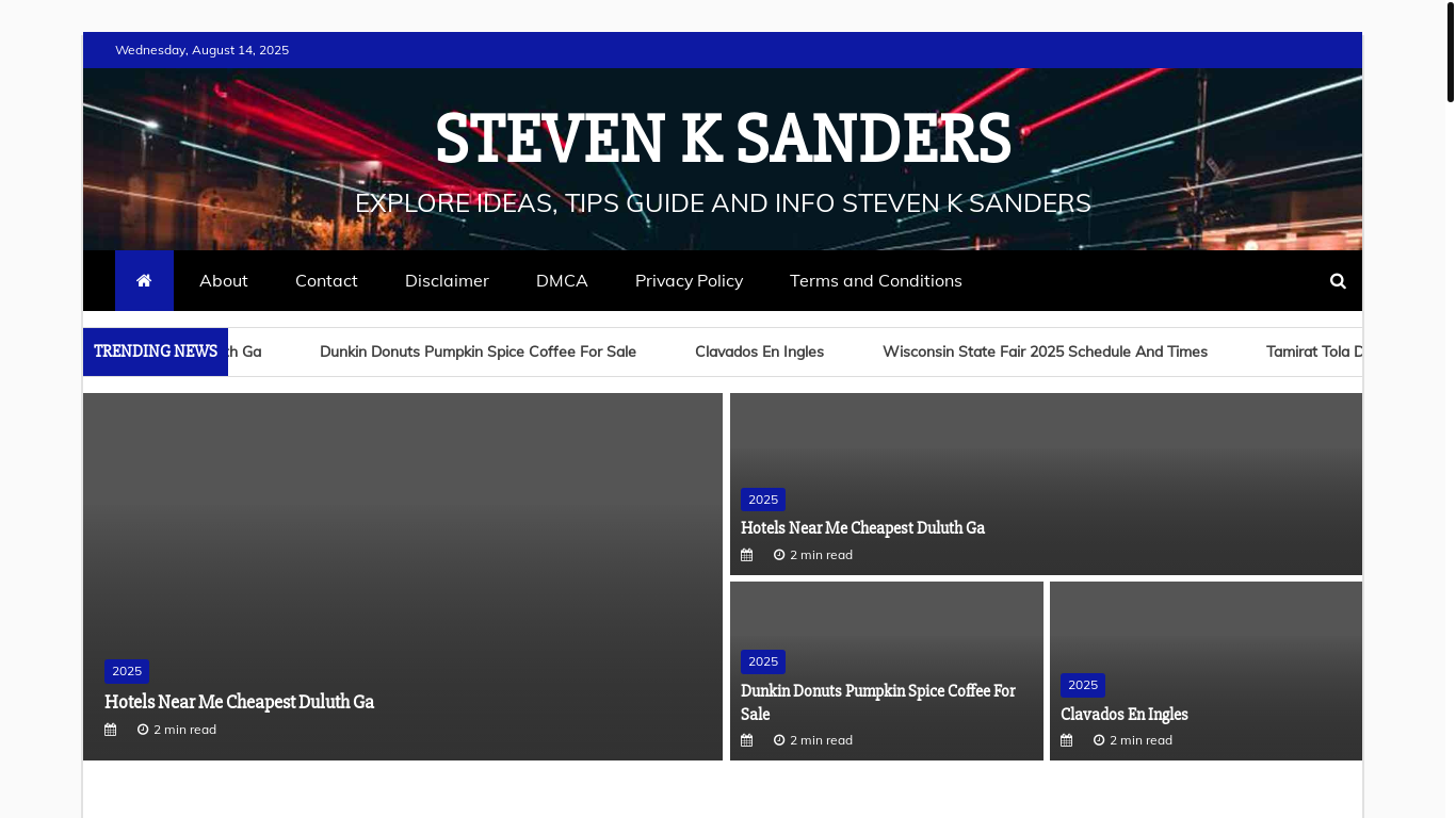 website screenshot of https://stevenksandersk.pages.dev/