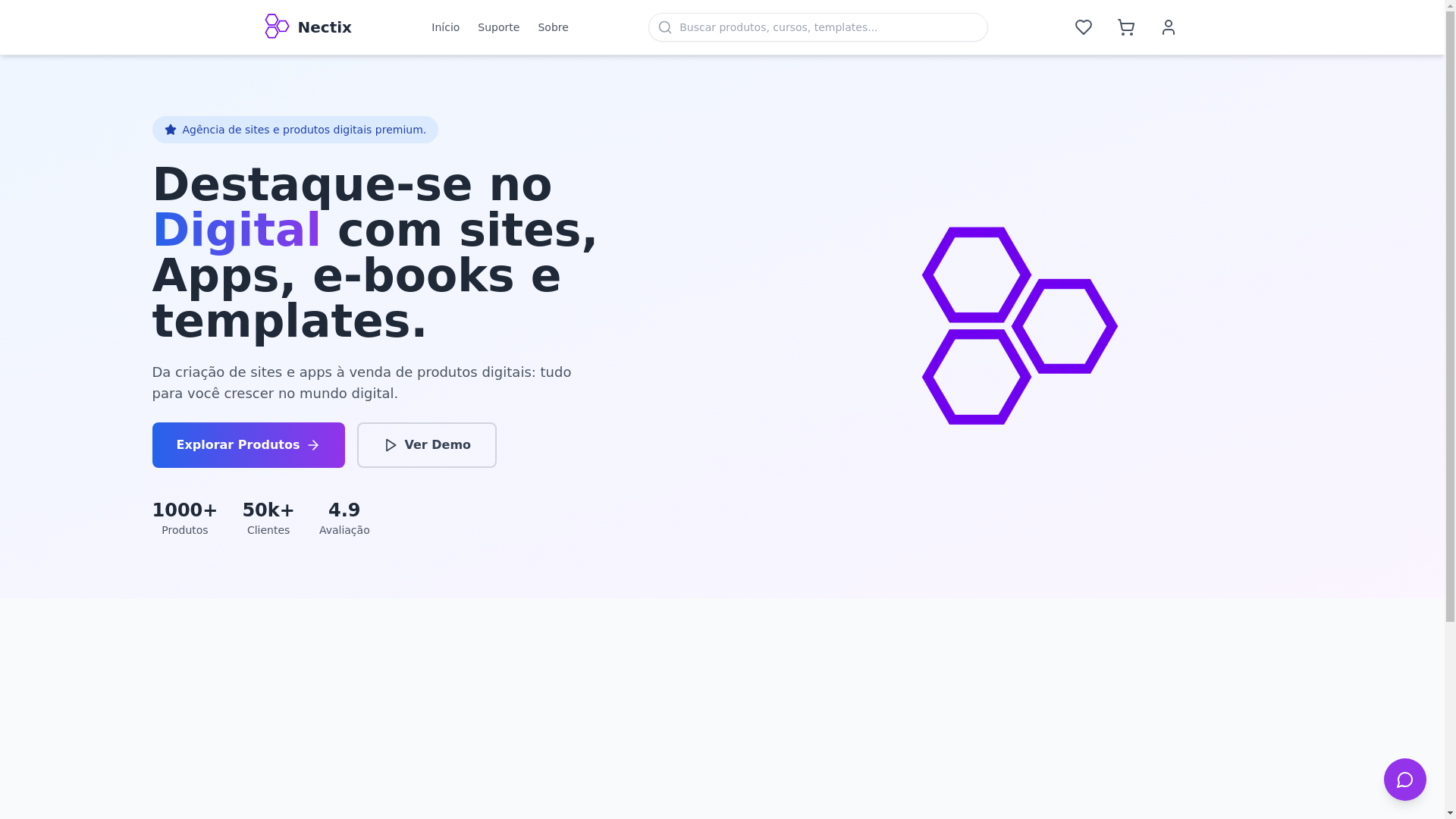 website screenshot of https://nectix.store/