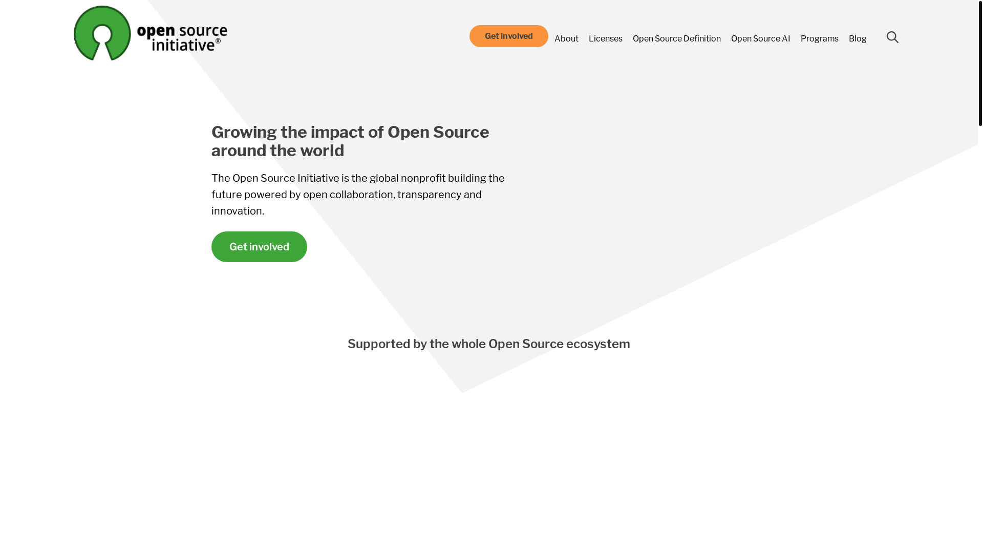 website screenshot of https://opensource.org