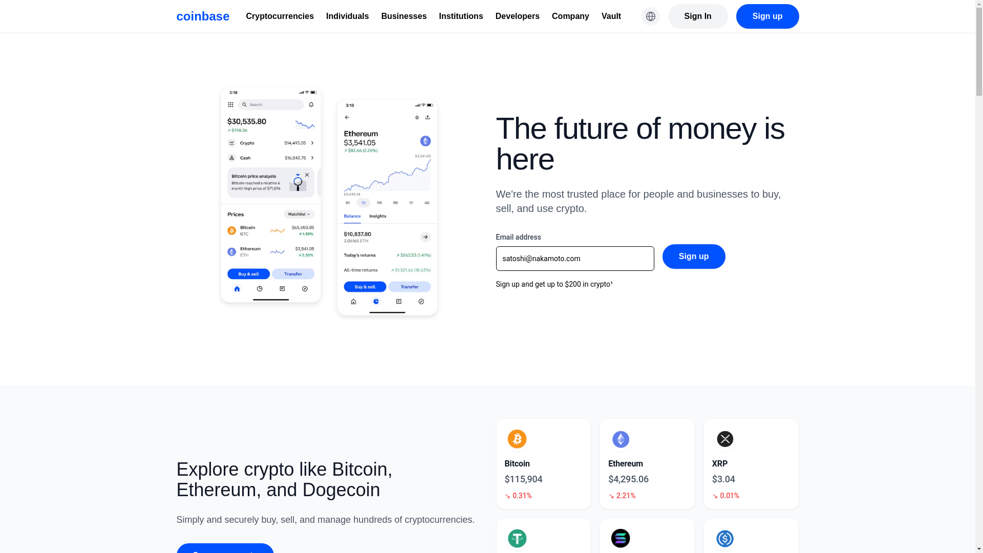 website screenshot of https://coinbase-explore.com/