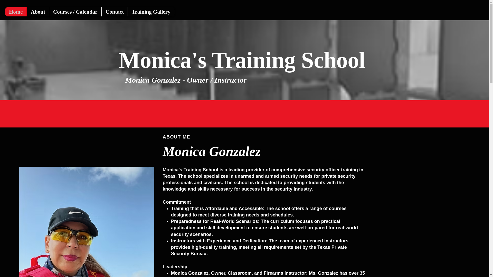 website screenshot of https://monicastrainingschool.net/
