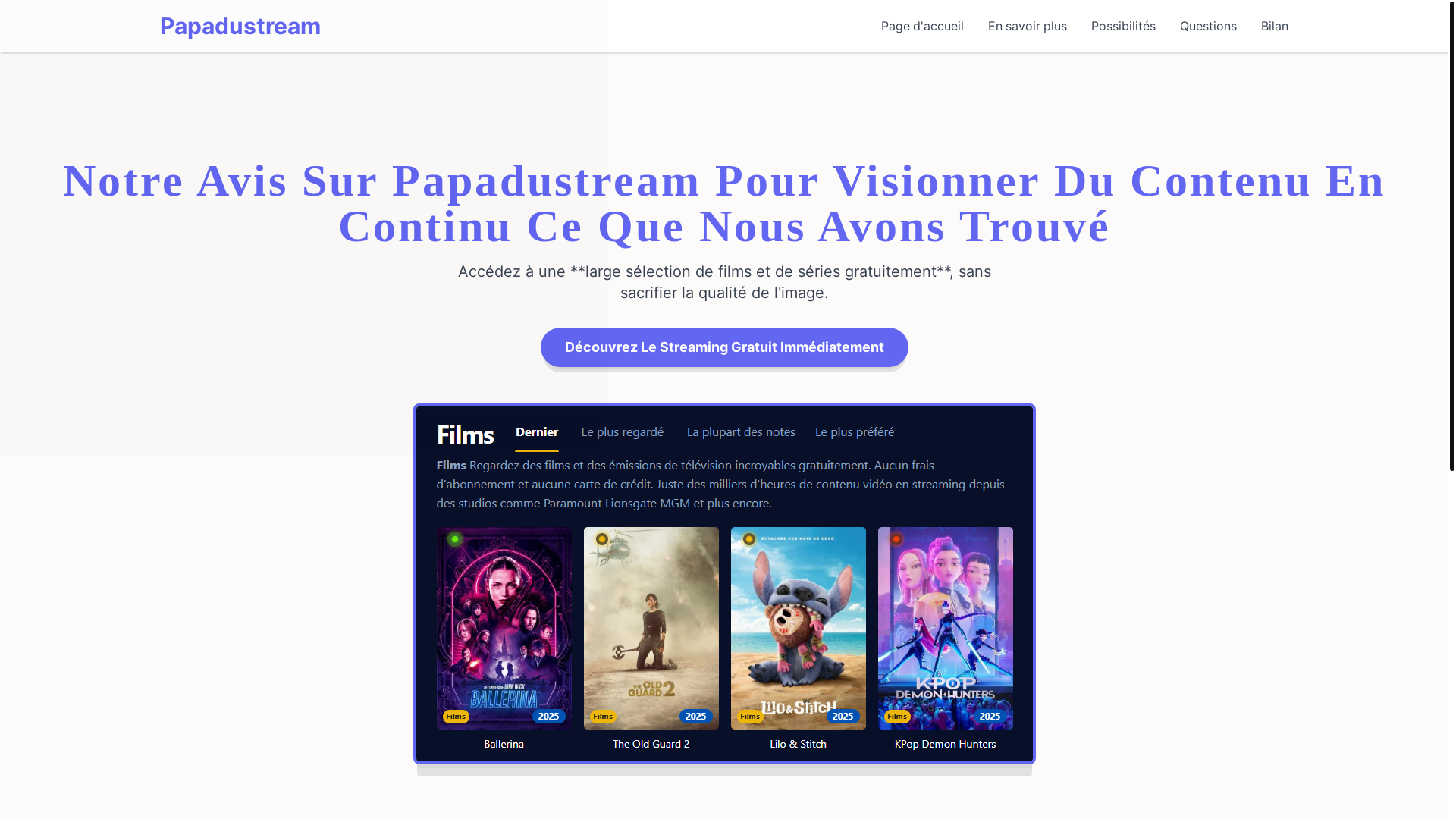 website screenshot of https://papadustream-nvub.pages.dev/