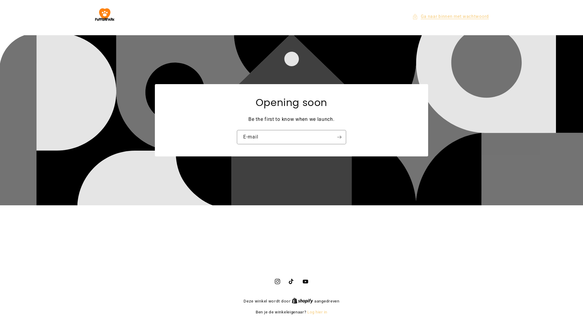 website screenshot of https://pupperpark.store/