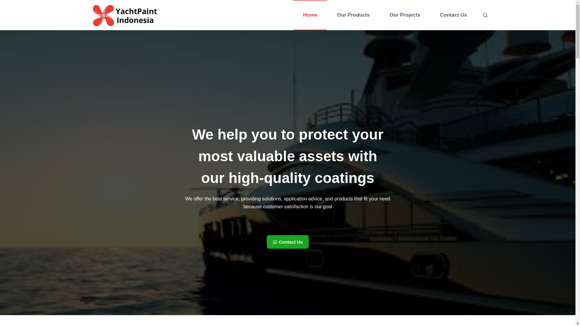 website screenshot of https://yachtpaintindonesia.com/