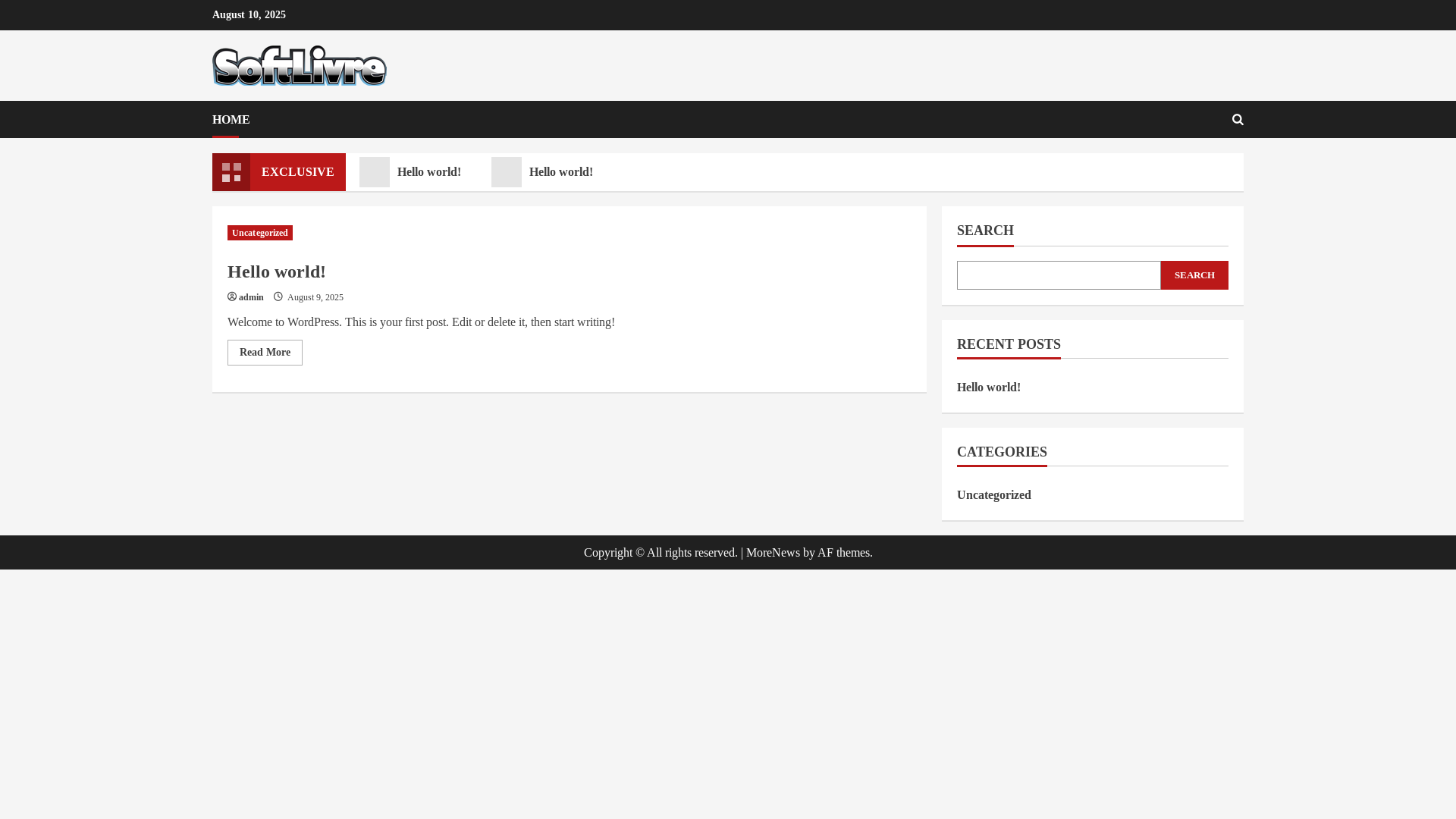 website screenshot of https://softlivre.cc/