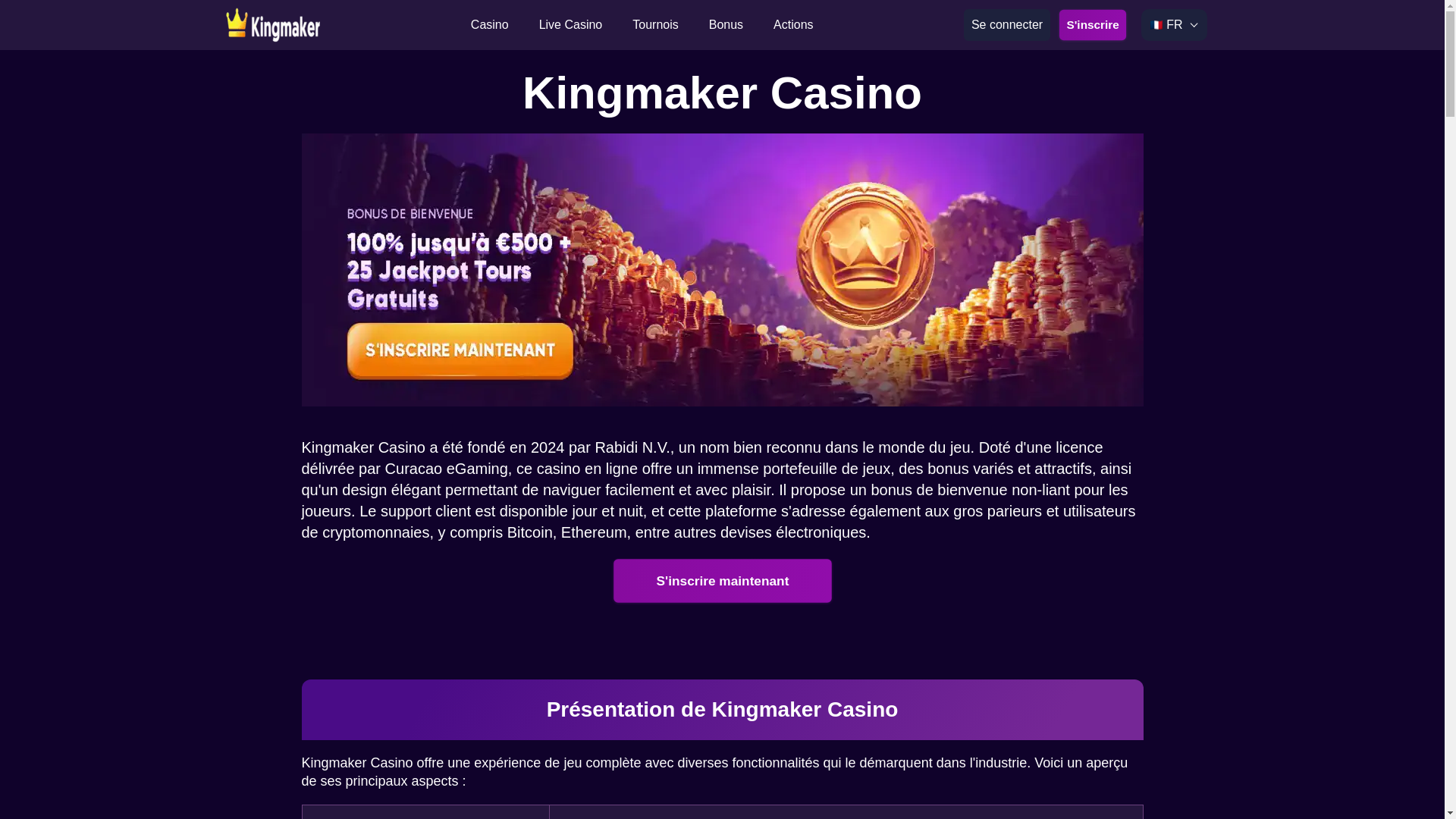 website screenshot of https://kingmakercasino-fr-1892.pages.dev/