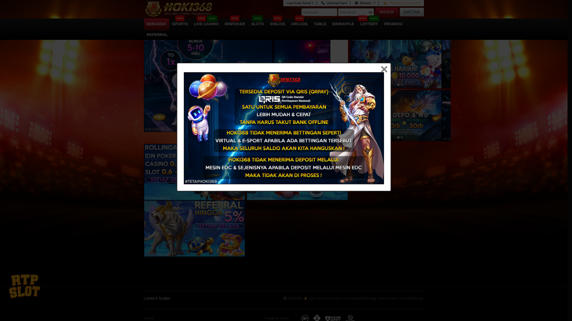 website screenshot of https://caracepatmenang.xyz/