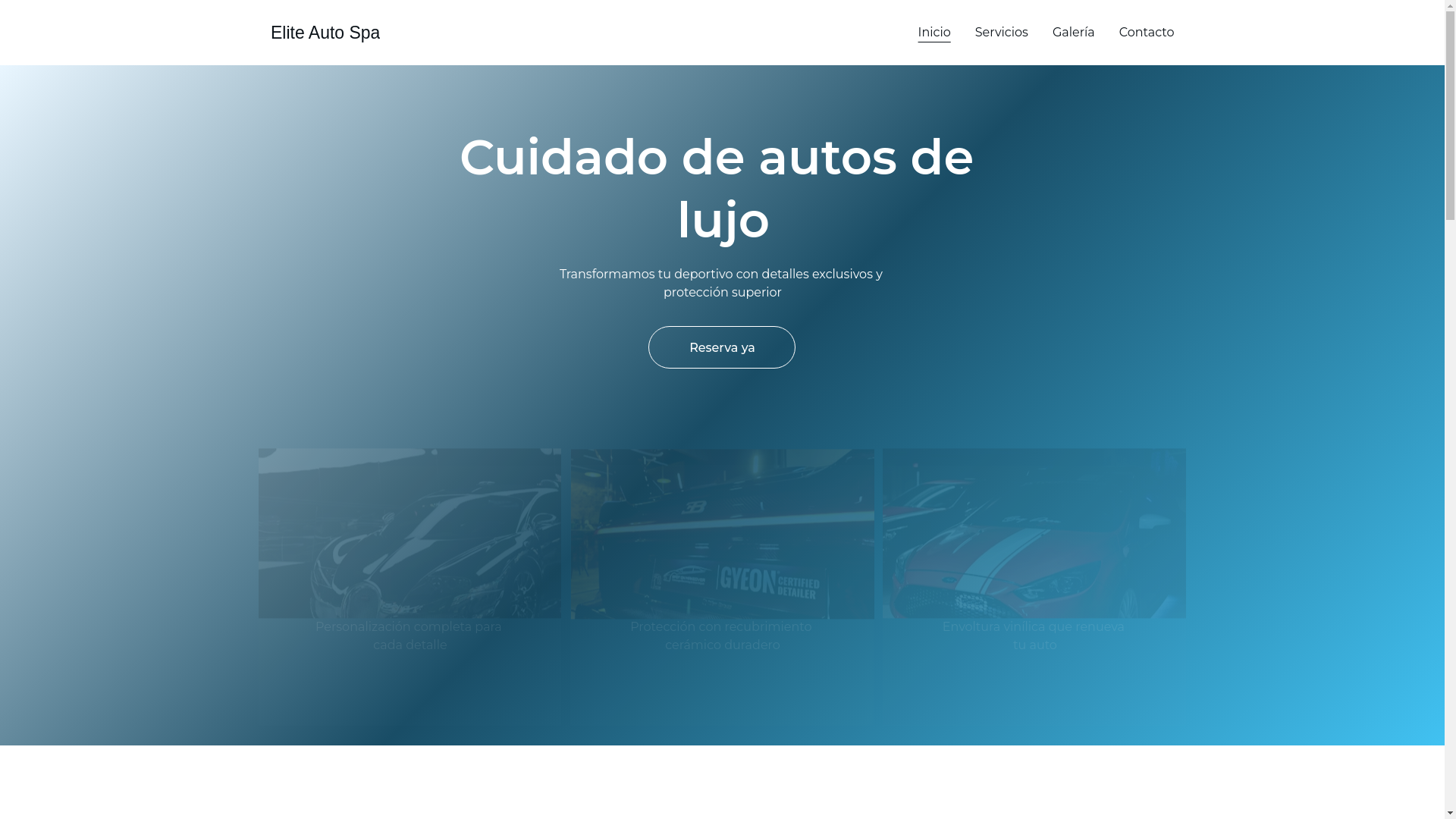 website screenshot of https://eliteautospa.vip/