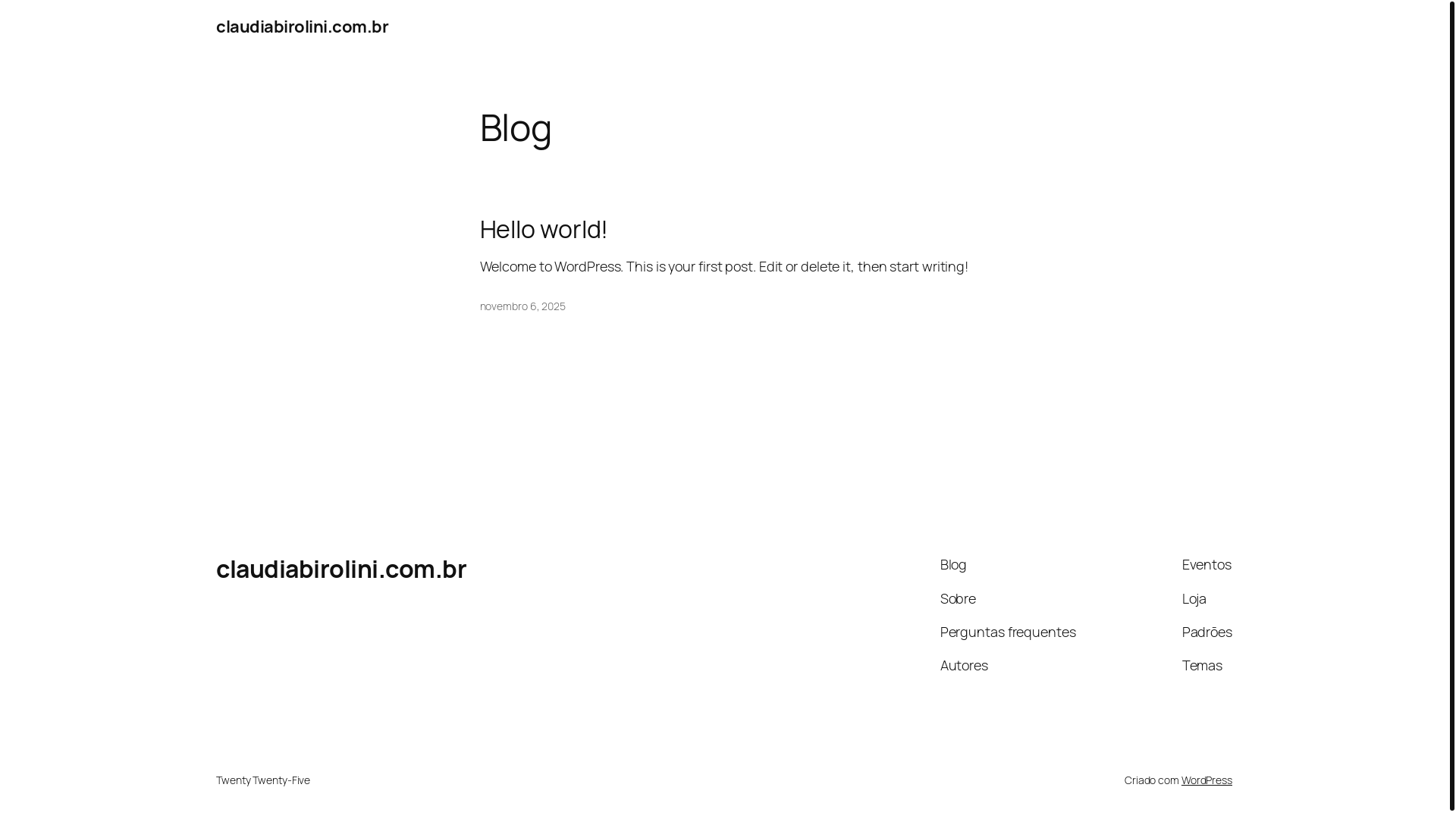 website screenshot of https://claudiabirolini.com.br/