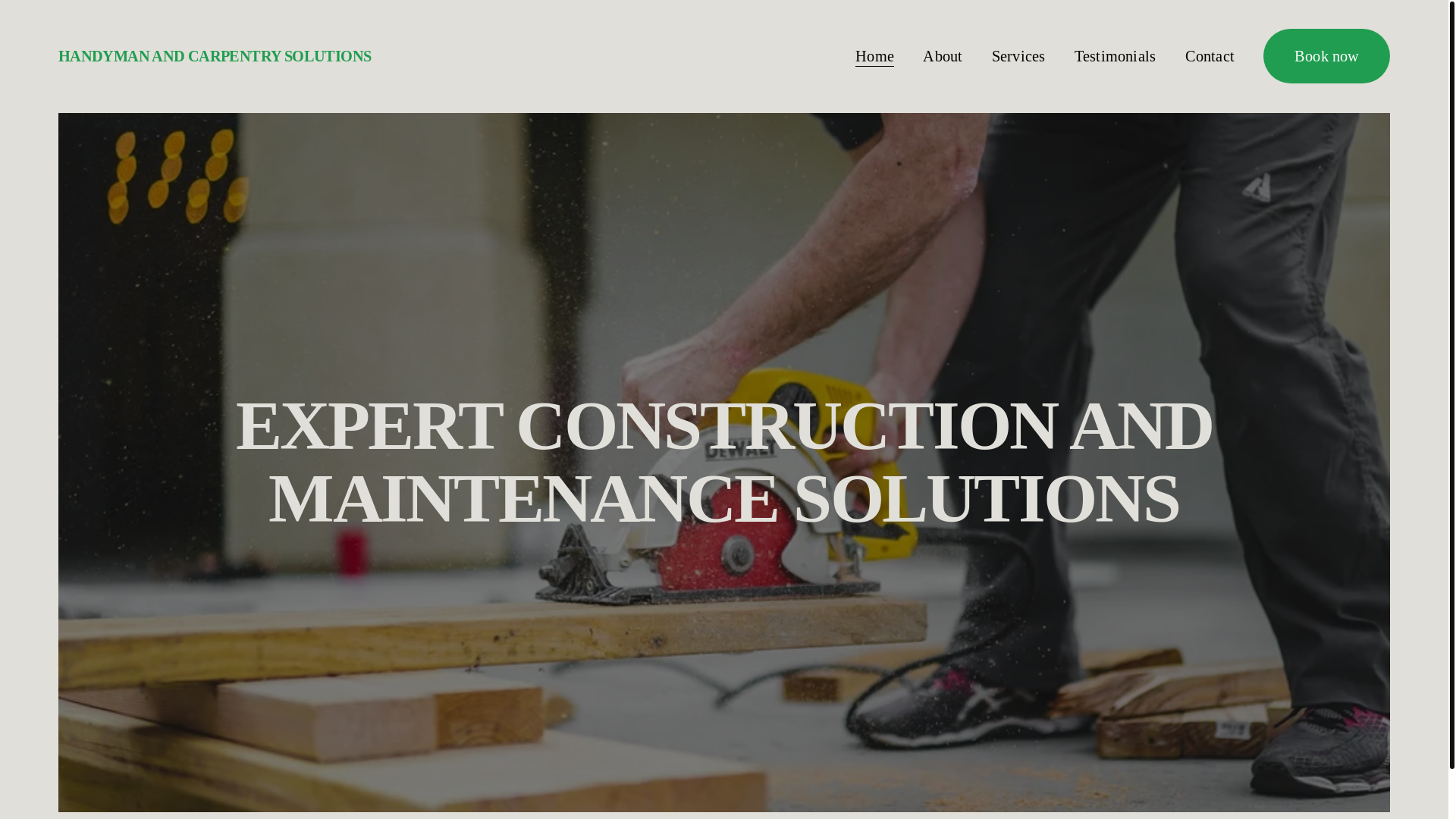 website screenshot of https://handymanandcarpentrysolutions.com/