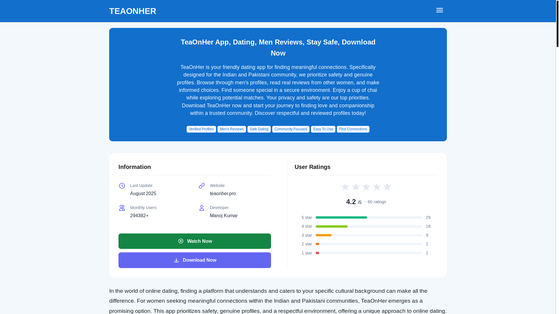 website screenshot of https://teaonher.pro/