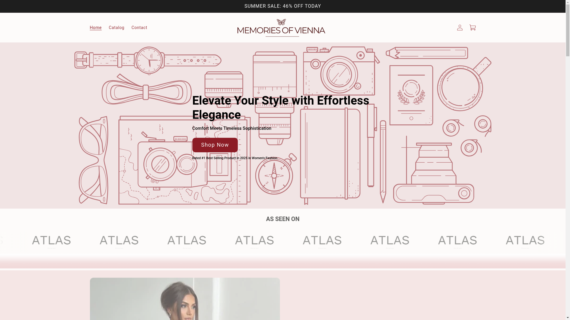 website screenshot of https://memoriesofvienna.store/