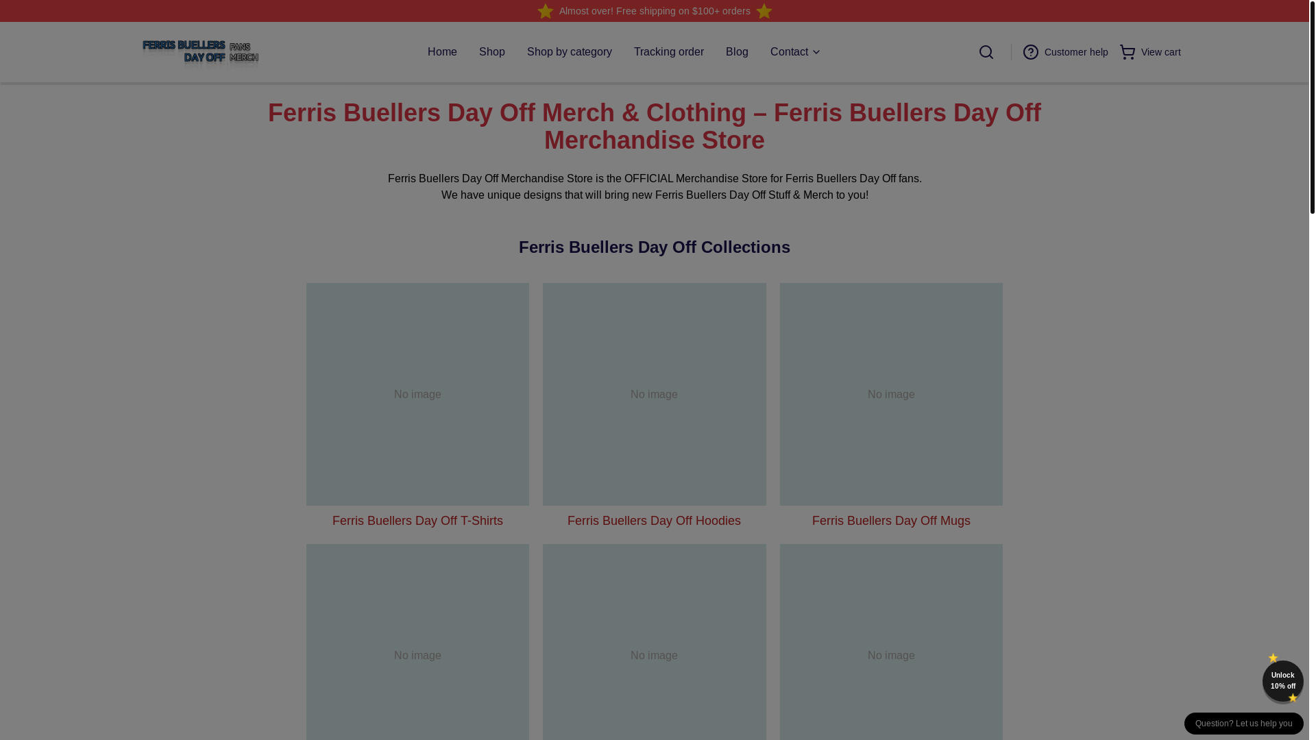 website screenshot of https://ferrisbuellersdayoff.shop/