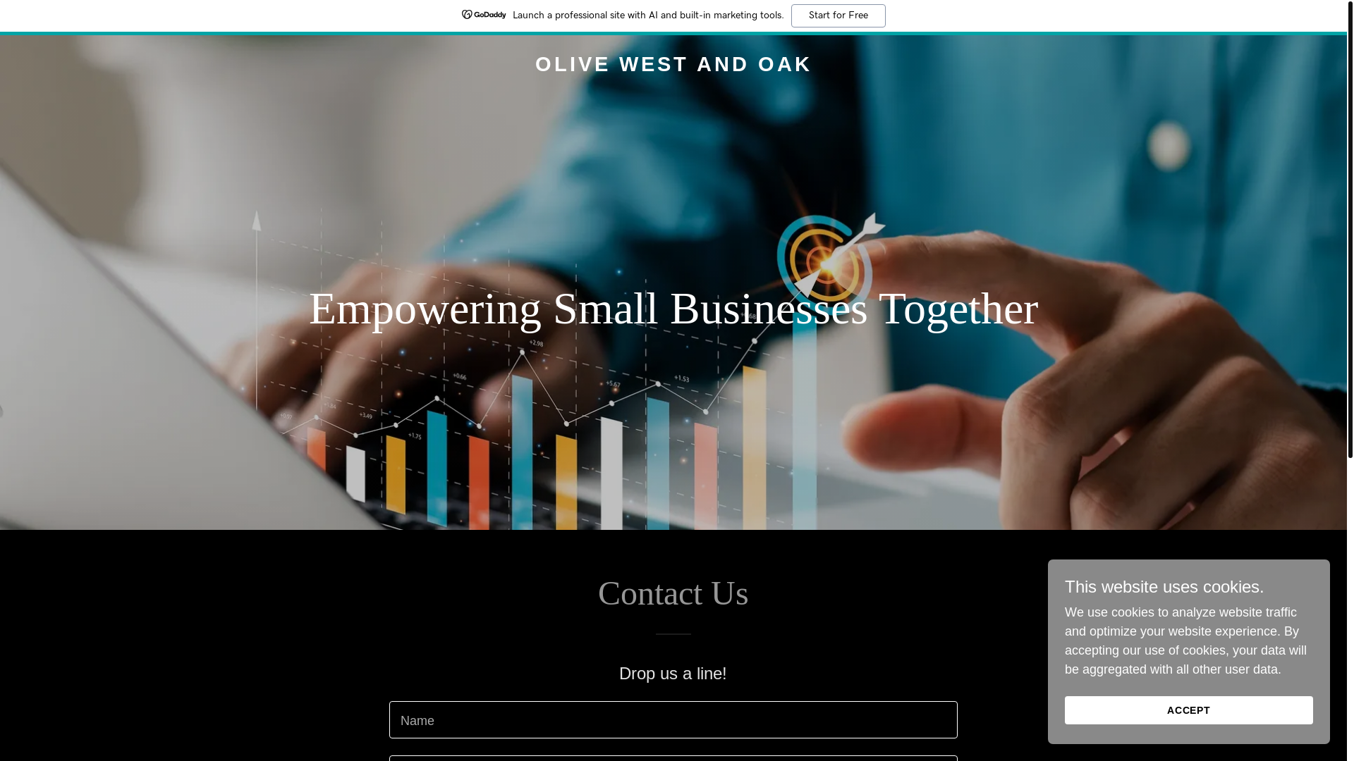 website screenshot of https://olivewestandoak.com/