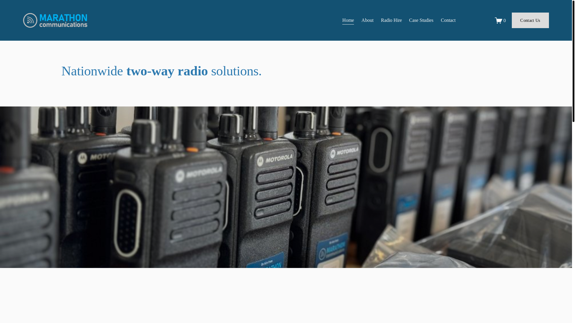 website screenshot of https://marathoncomms.uk/