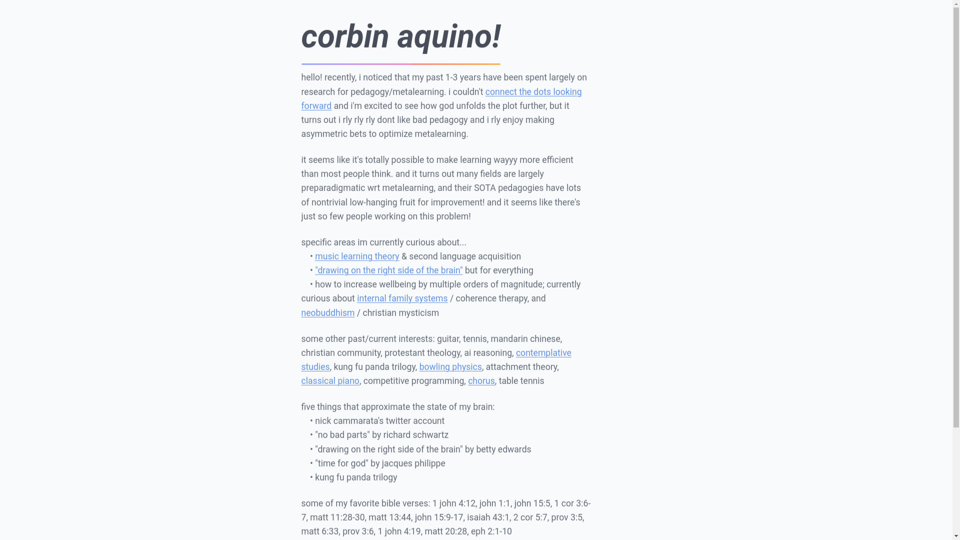 website screenshot of https://corbinaquino-website.pages.dev/