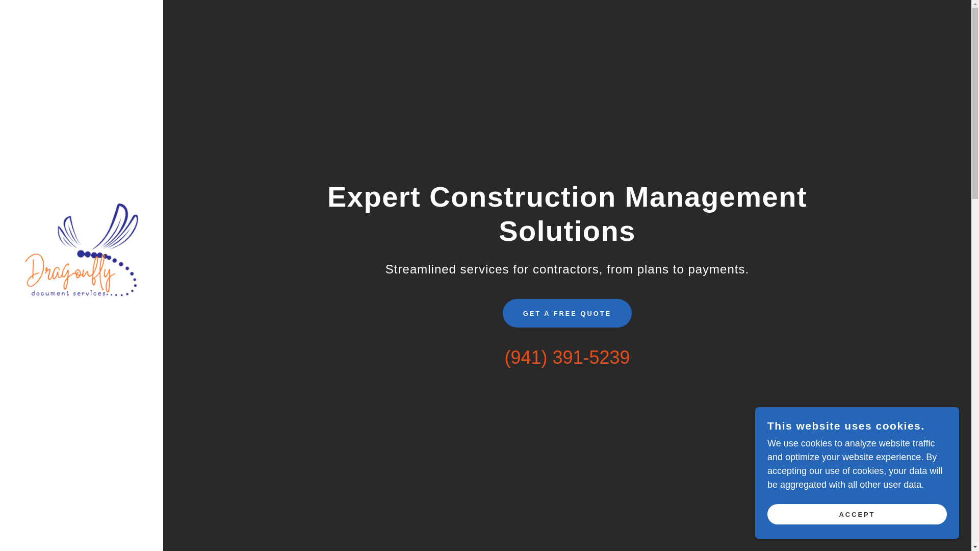 website screenshot of https://dragonflydocumentservicesllc.com/