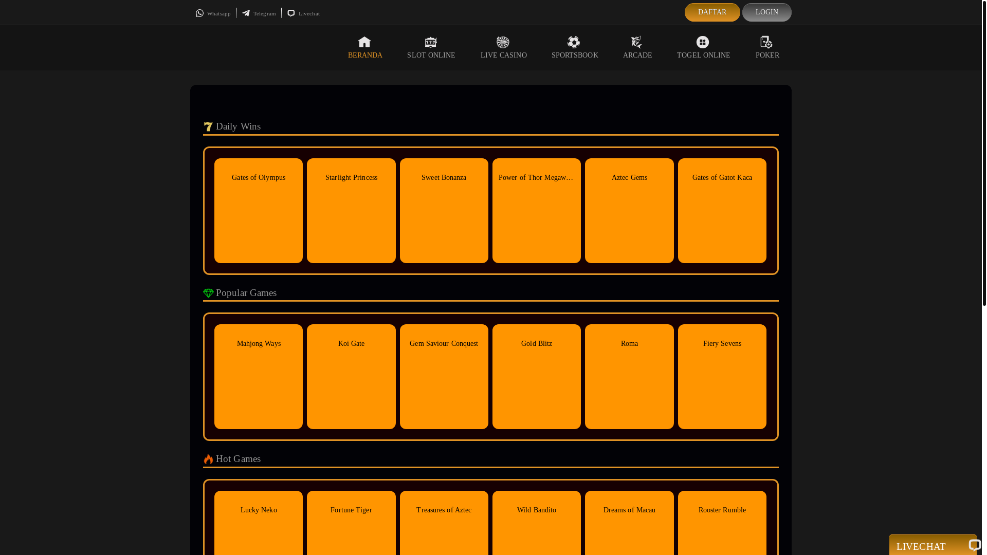 website screenshot of https://mentari128.sbs/