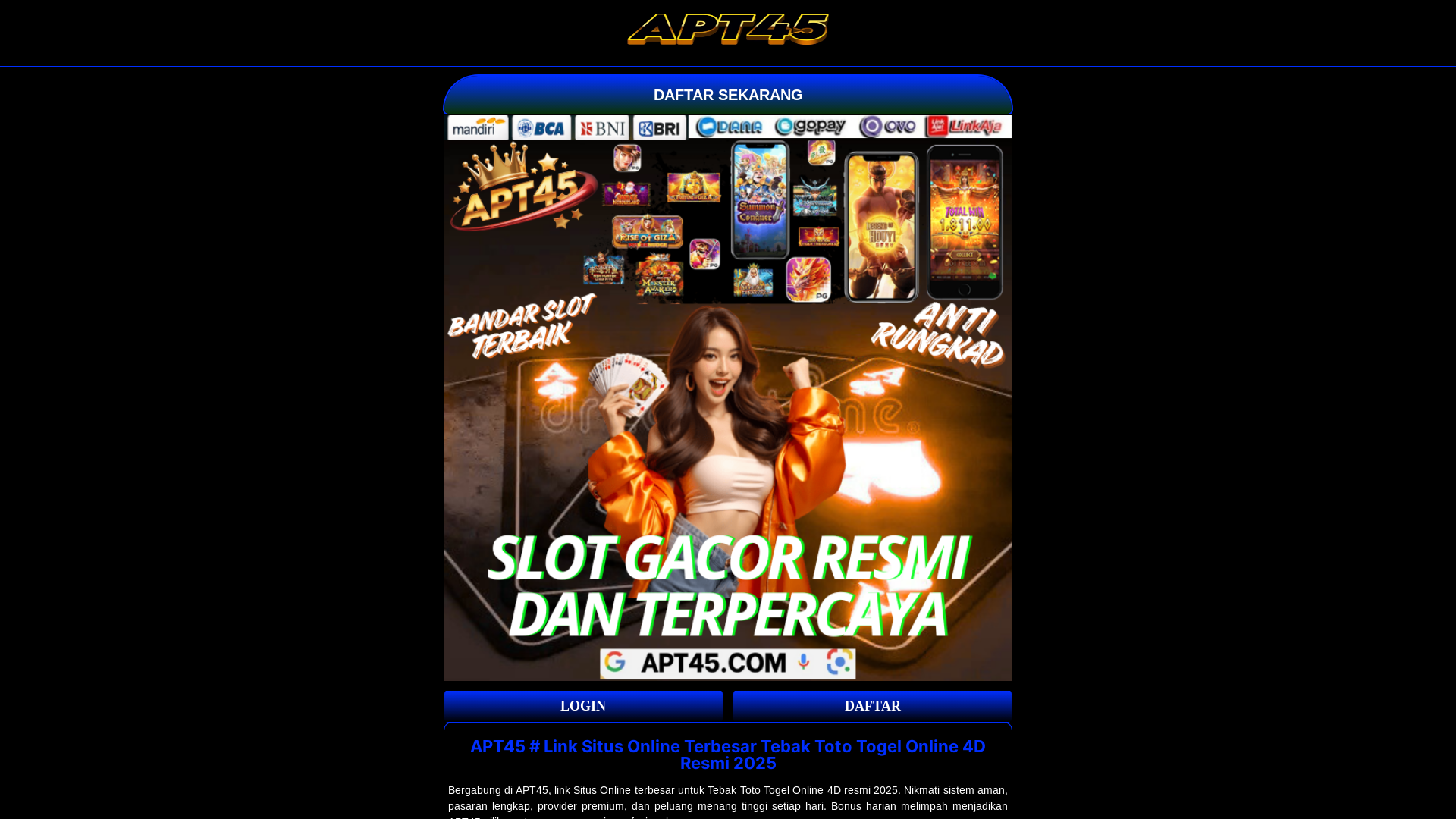 website screenshot of https://apt45bola.pages.dev/