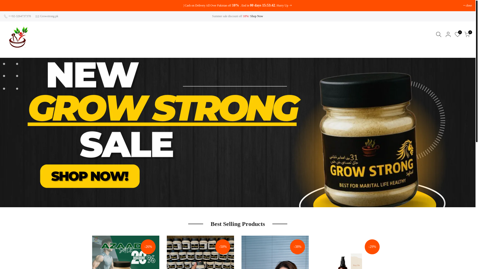 website screenshot of https://powergrowstrong.store/