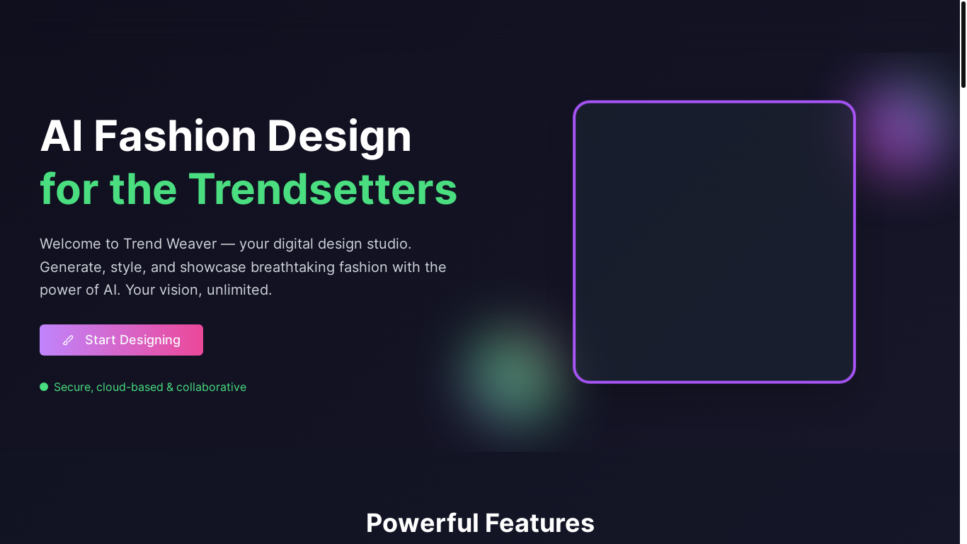 website screenshot of https://trendweaver.ai/