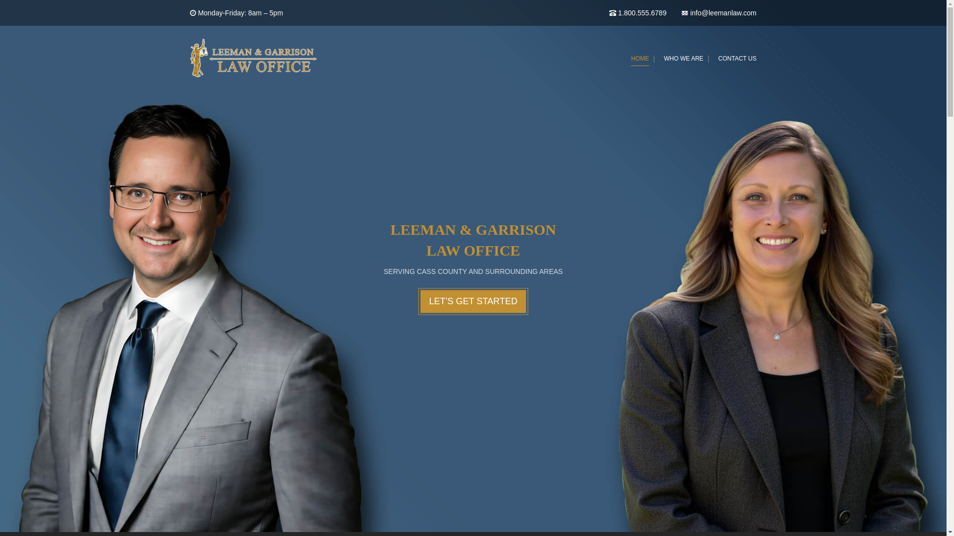website screenshot of https://leemanandgarrisonlaw.com/