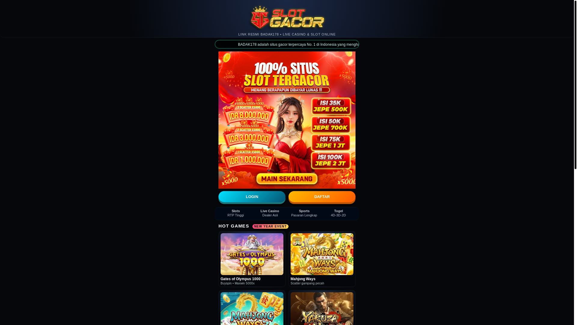 website screenshot of https://badak178new.online/