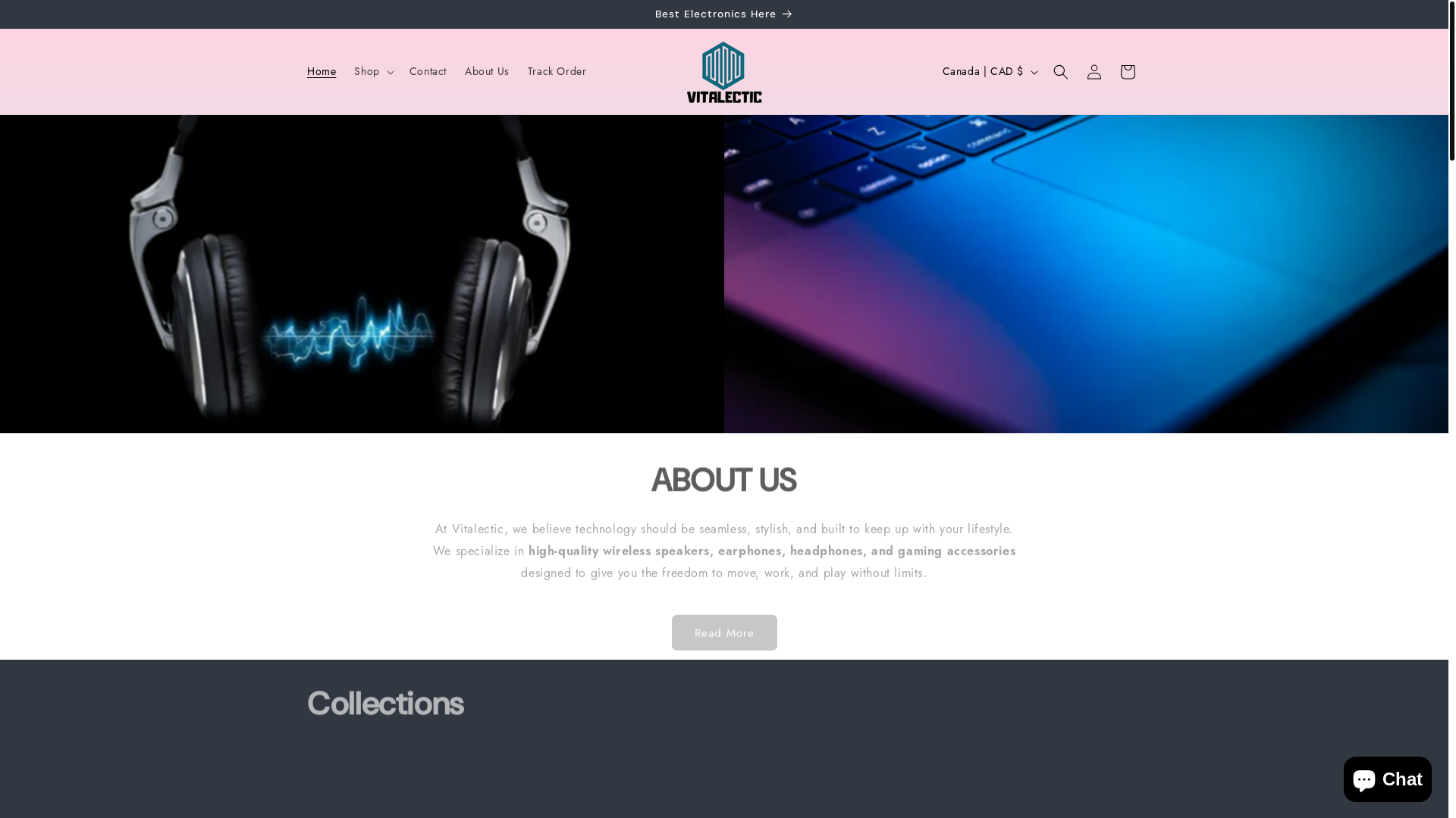 website screenshot of https://vitalectic.com/