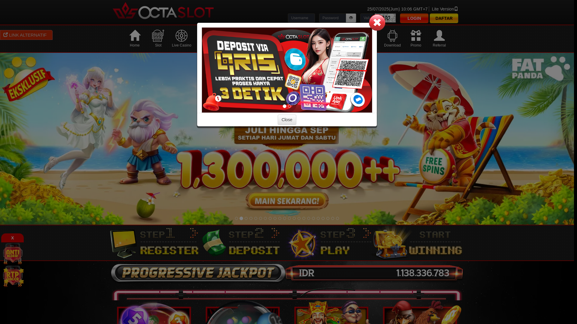 website screenshot of https://octa212.icu/