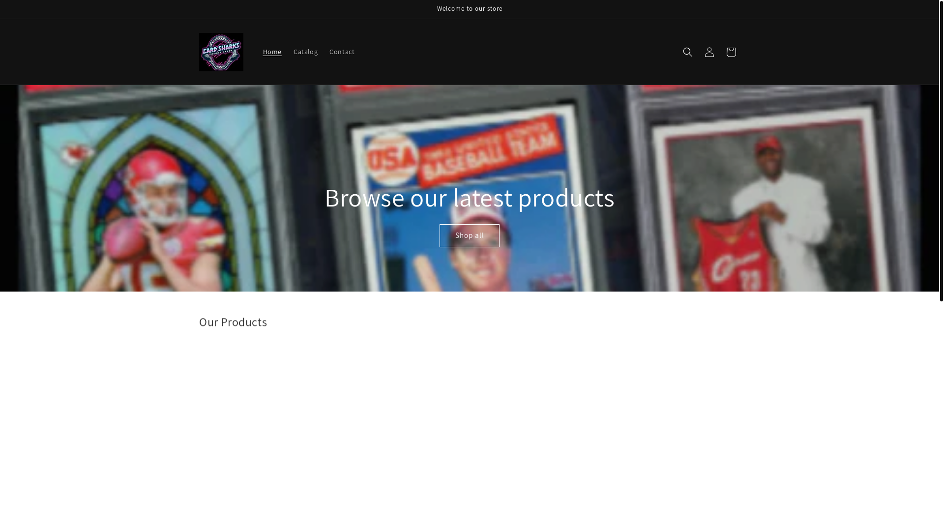 website screenshot of https://cardsharks.shop/