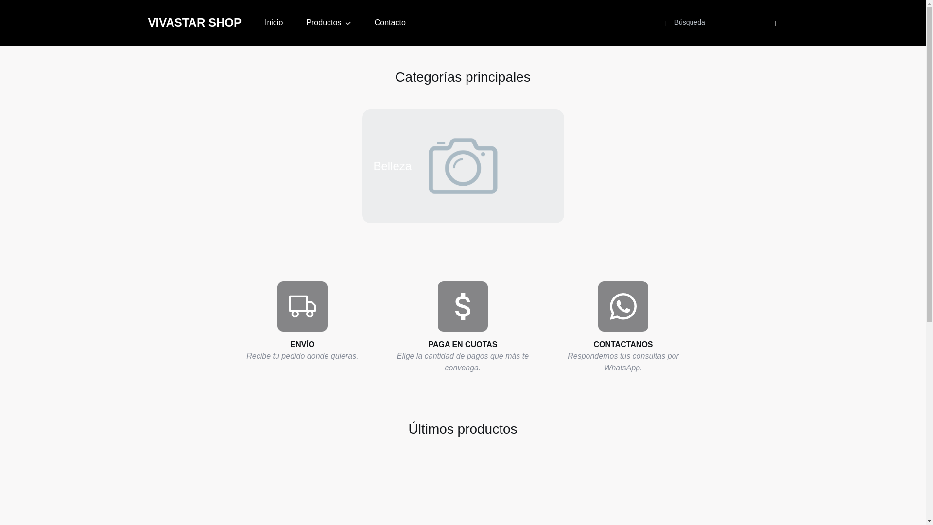 website screenshot of https://vivastarshop.online/