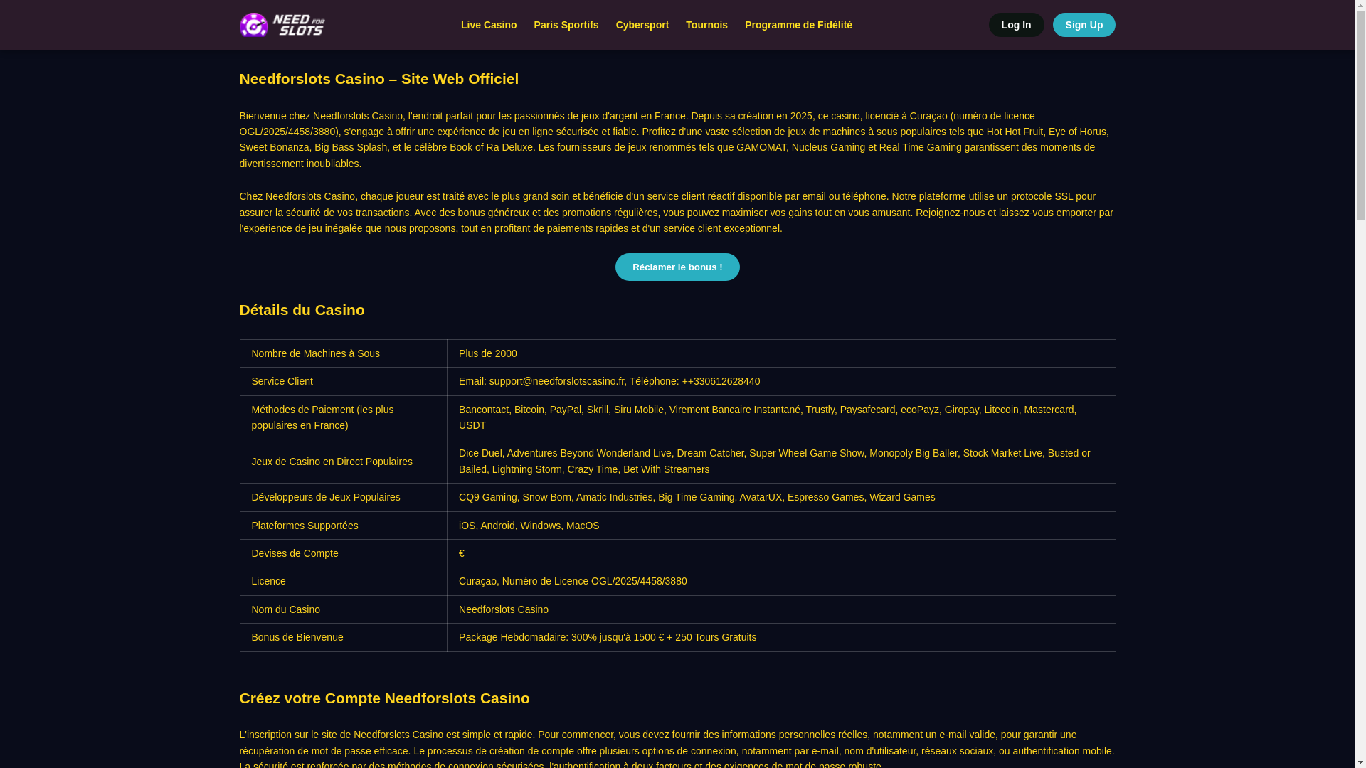 website screenshot of https://needforslotscasino-fr.pages.dev/