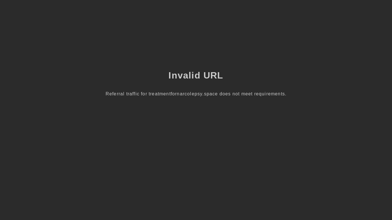website screenshot of https://treatmentfornarcolepsy.space/