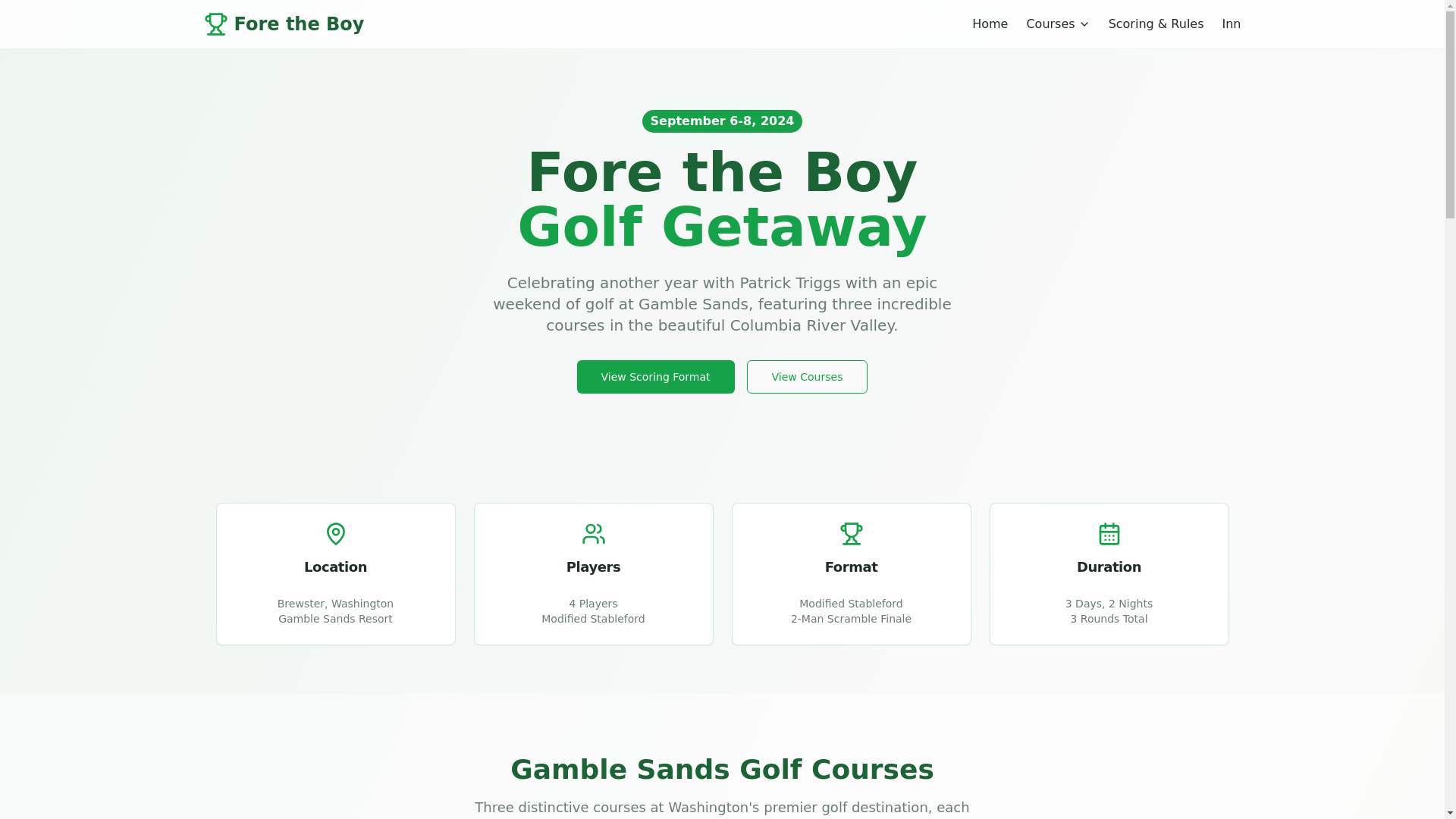website screenshot of https://foretheboy.com/
