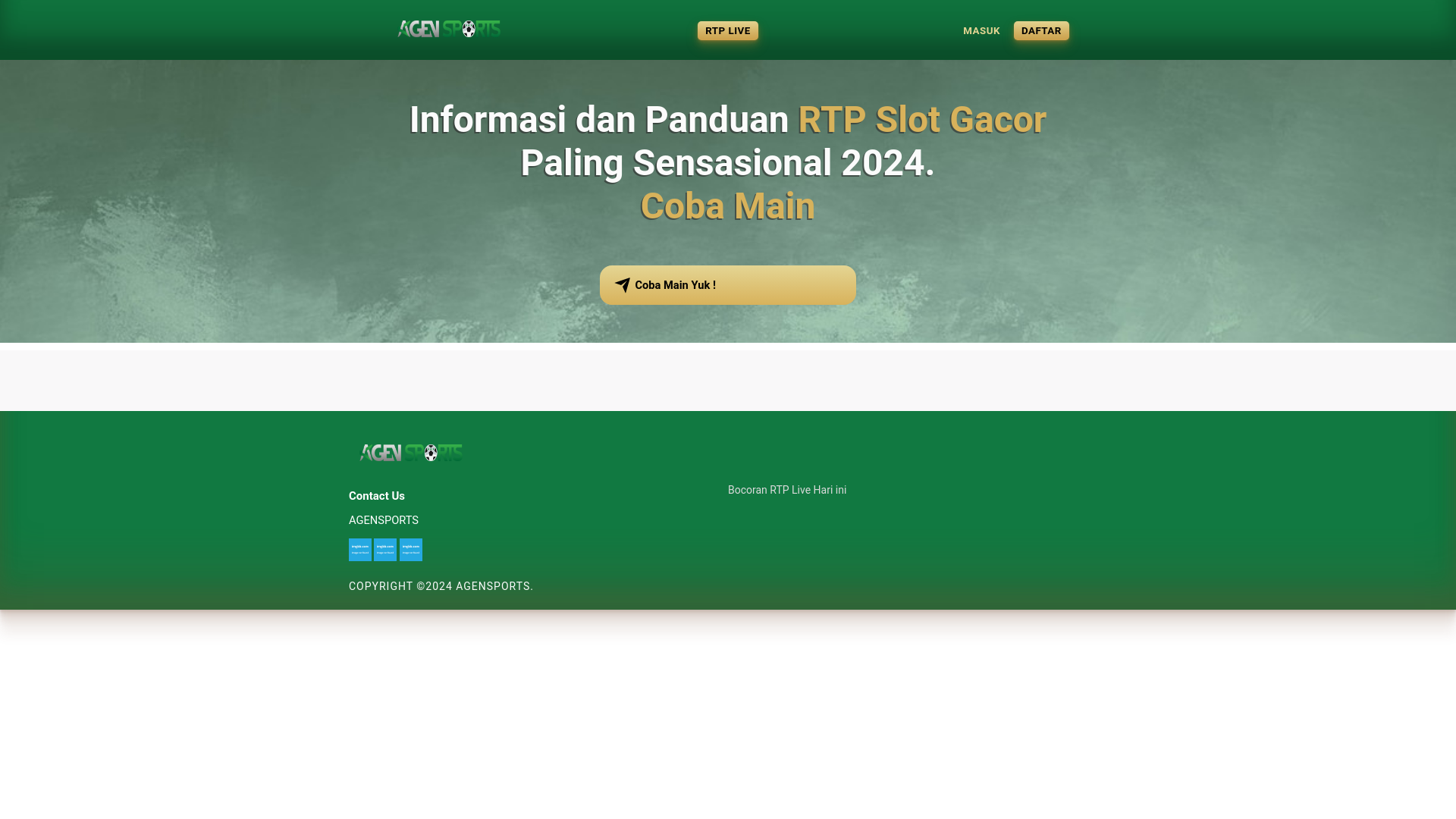 website screenshot of https://rtpmain-agensports.pages.dev/