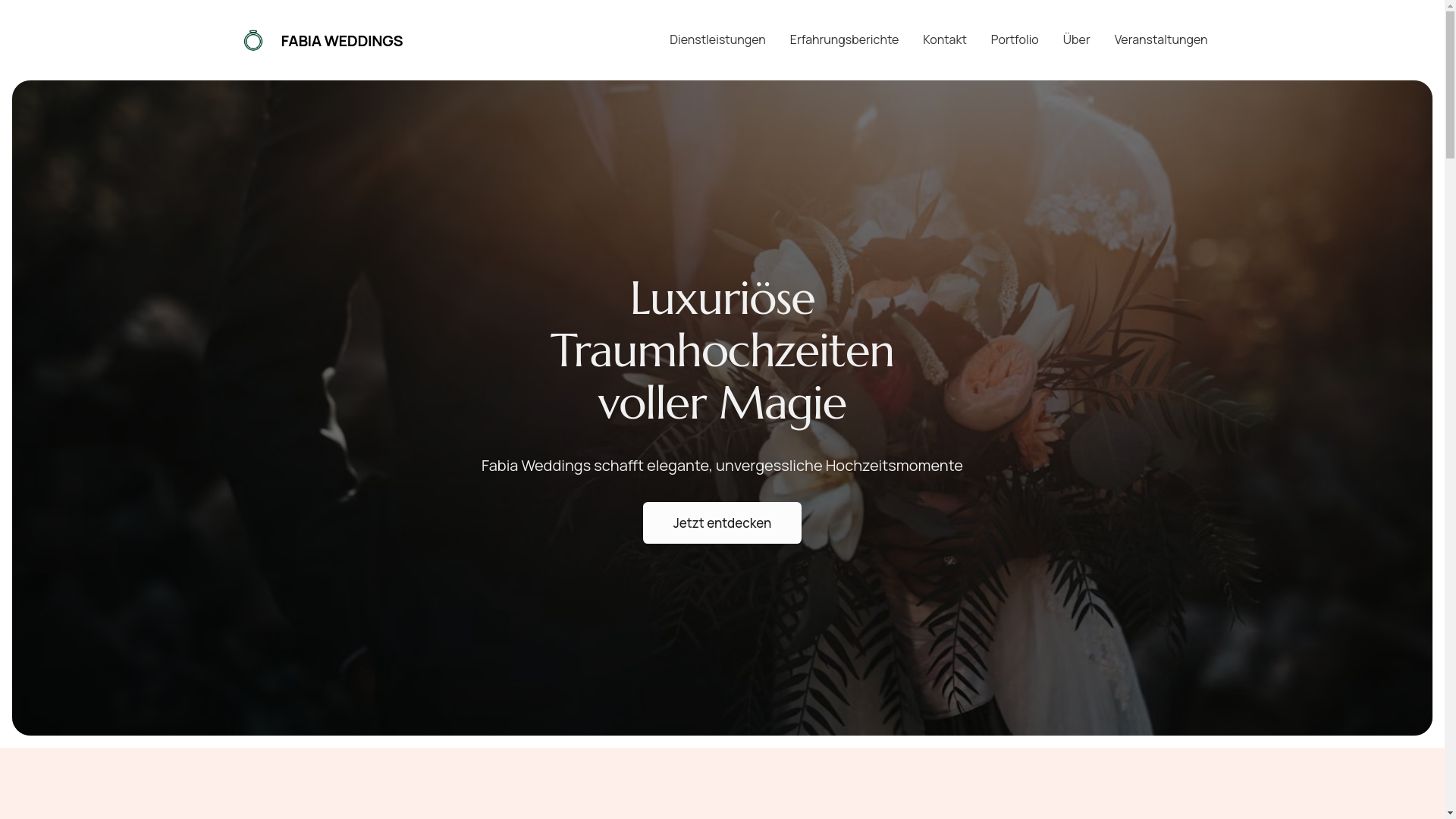 website screenshot of https://fabia-weddings.com/