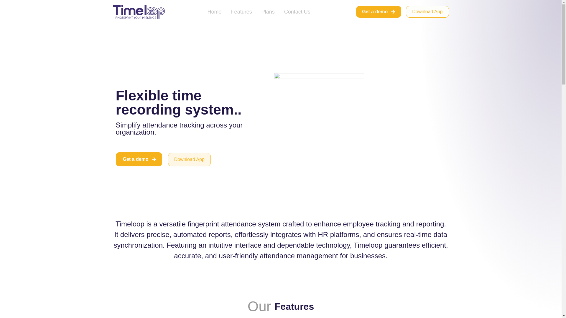 website screenshot of https://timeloop.sa/