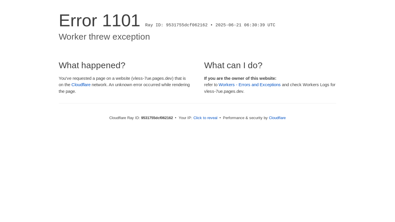 website screenshot of https://vless-7ue.pages.dev/