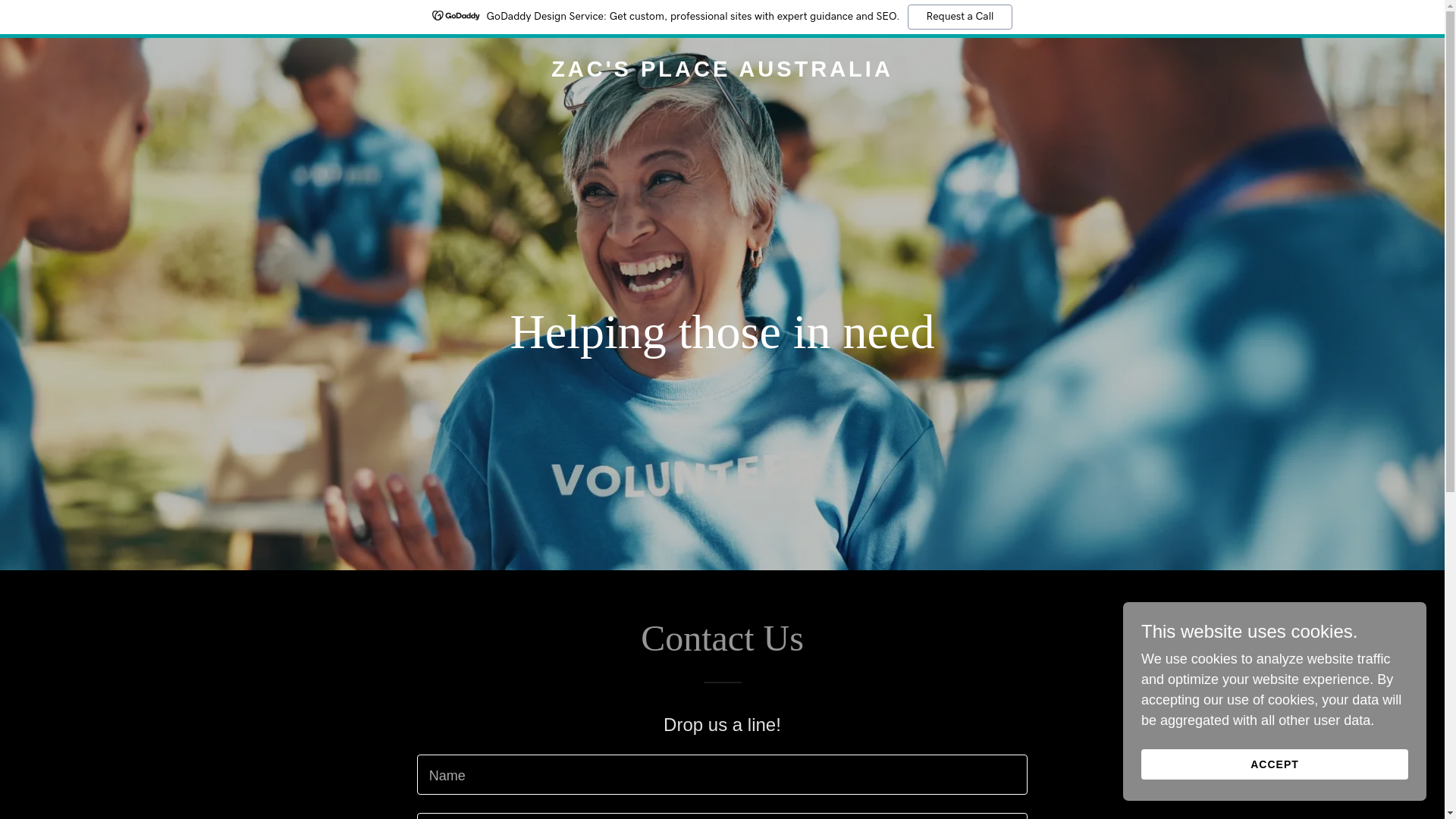website screenshot of https://zacsplaceaustralia.com.au/