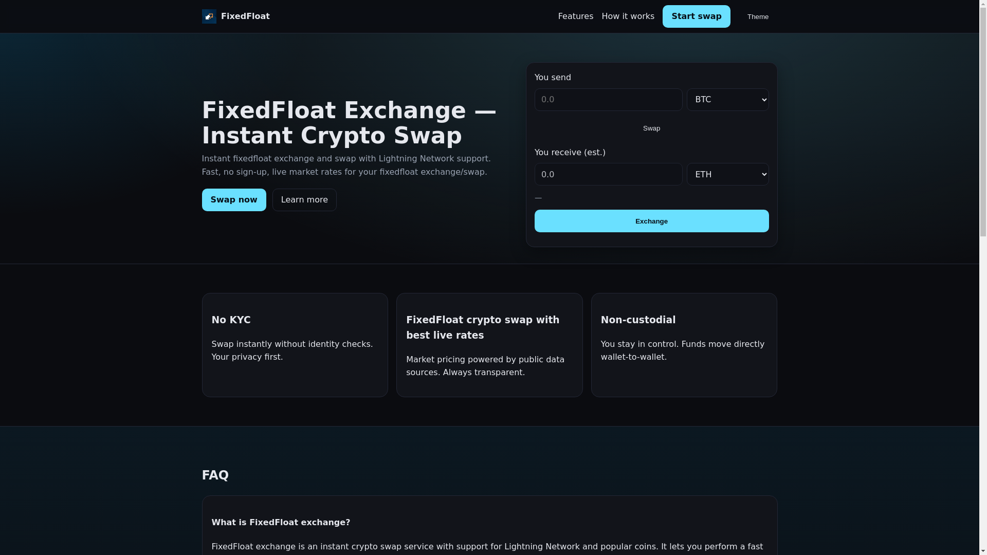 website screenshot of https://fixedfloat-us.pages.dev/