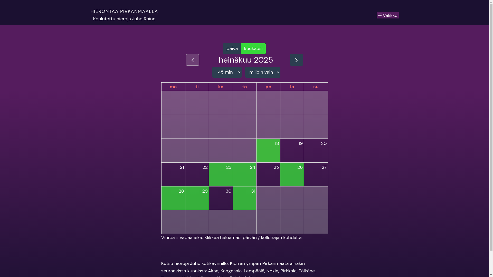website screenshot of https://hierojatampere.pages.dev/