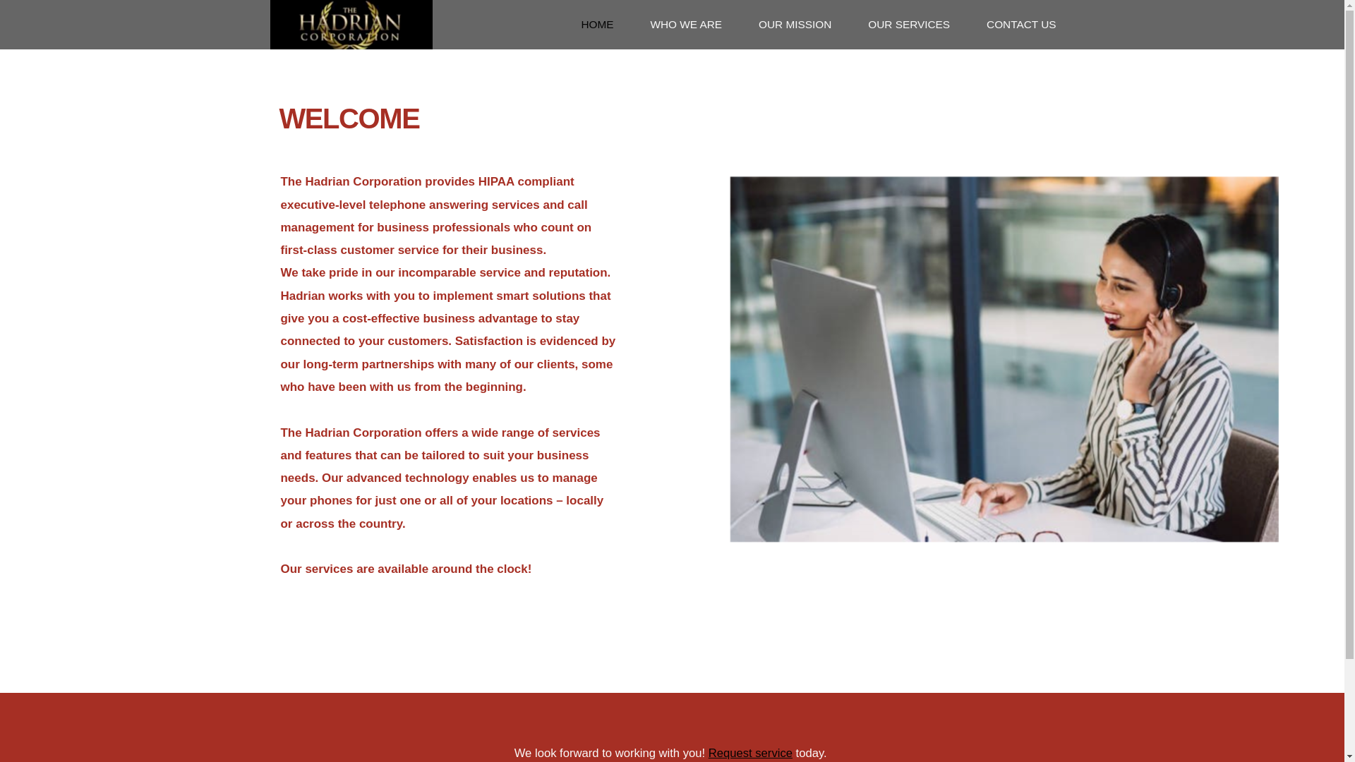 website screenshot of https://hadrian.com/