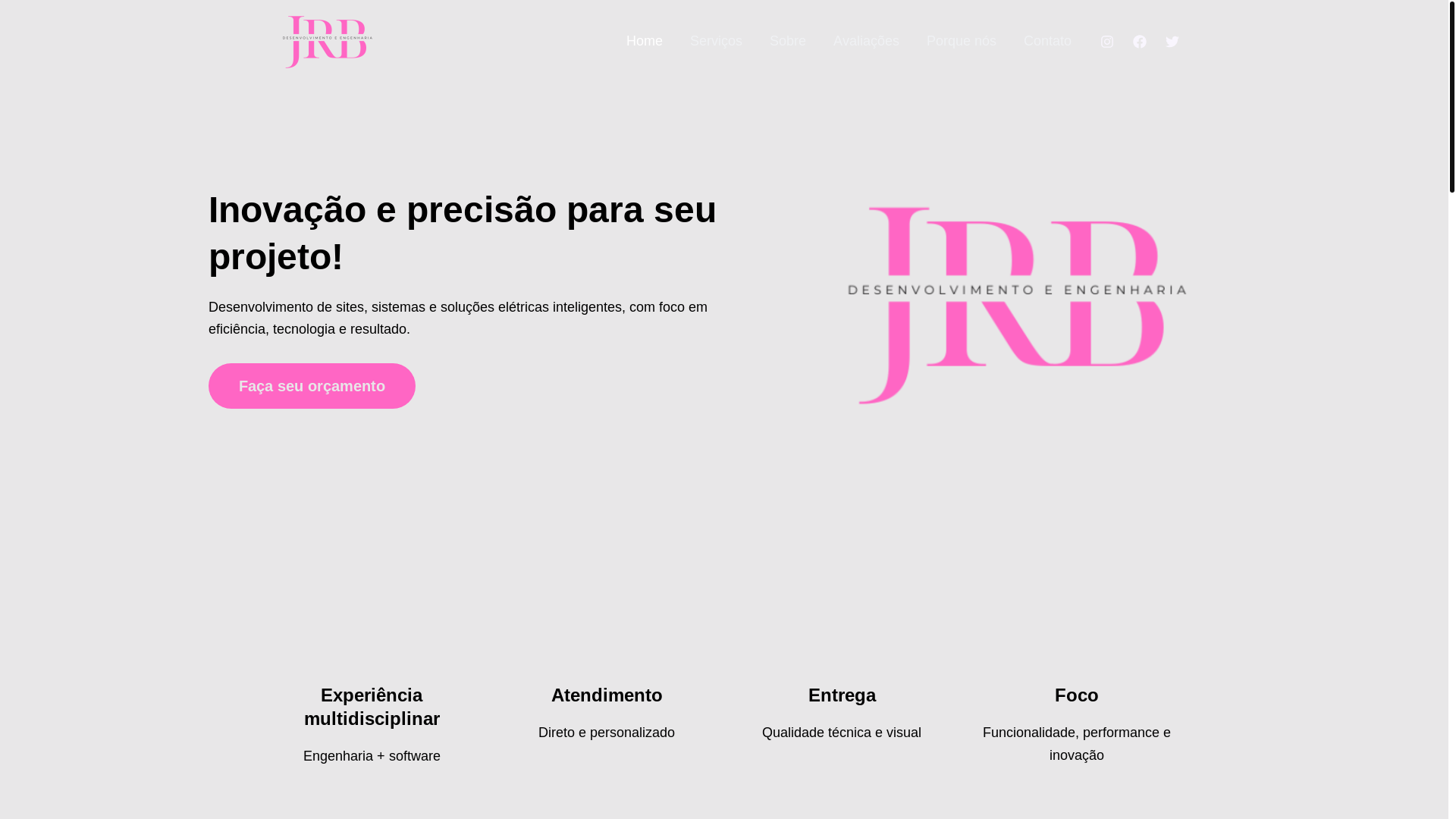 website screenshot of https://jrbdeveng.com.br/