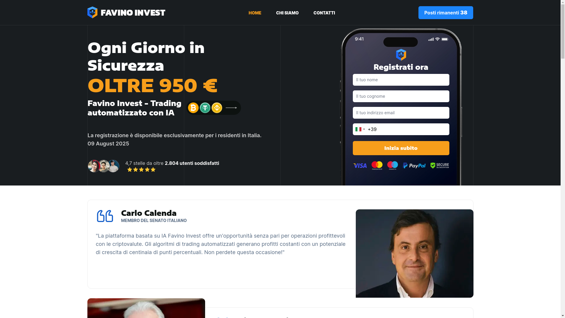 website screenshot of https://favinoinvest.com/