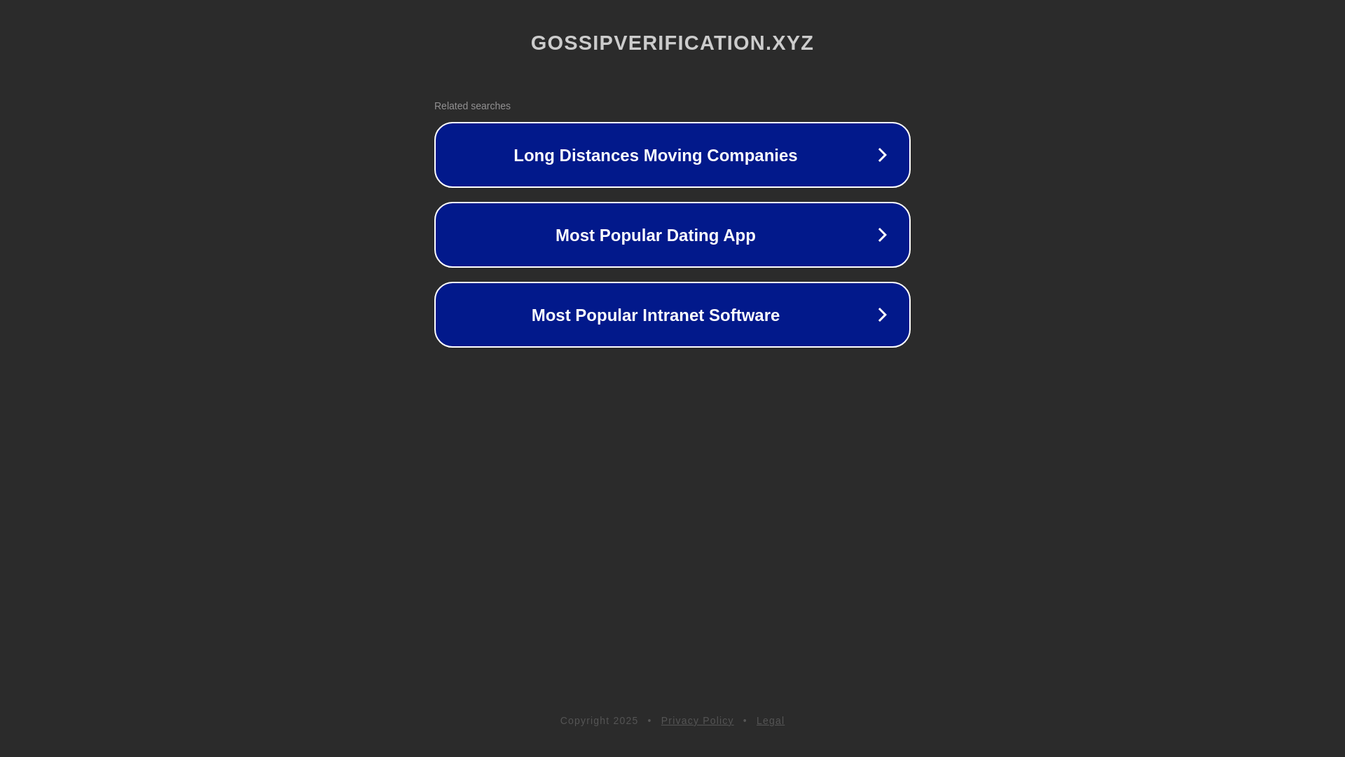 website screenshot of https://gossipverification.xyz/
