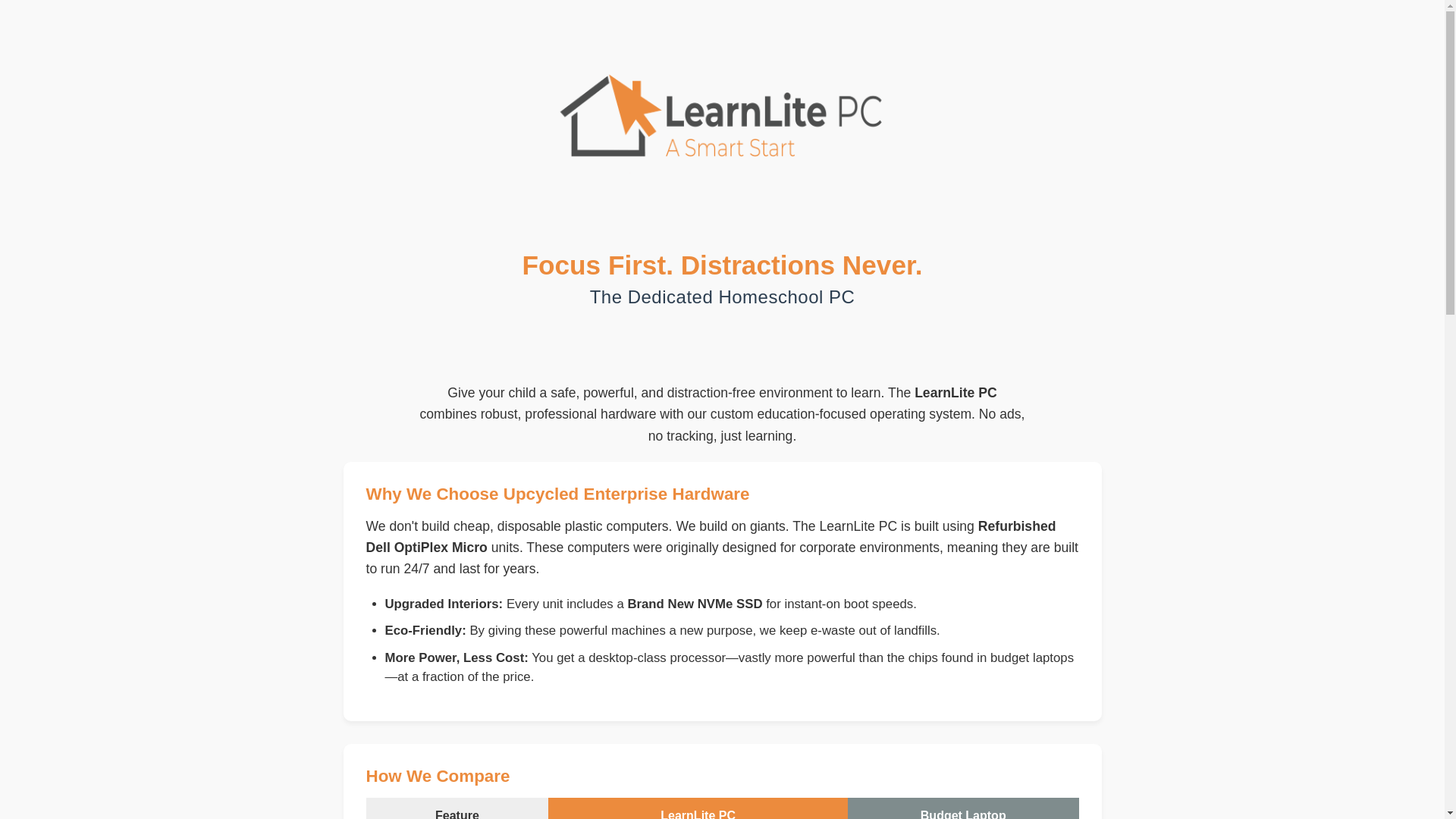 website screenshot of https://learnliteos.com/