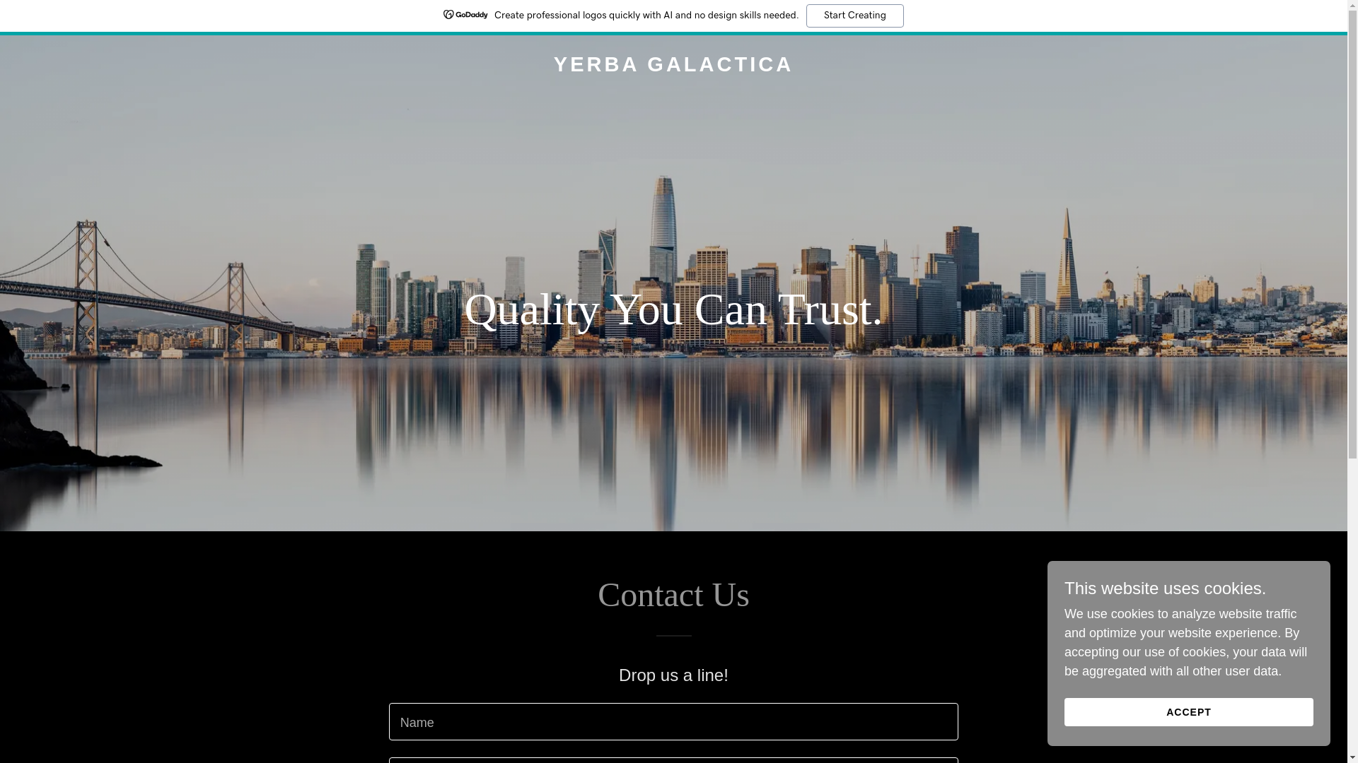 website screenshot of https://yerbagalactica.com/