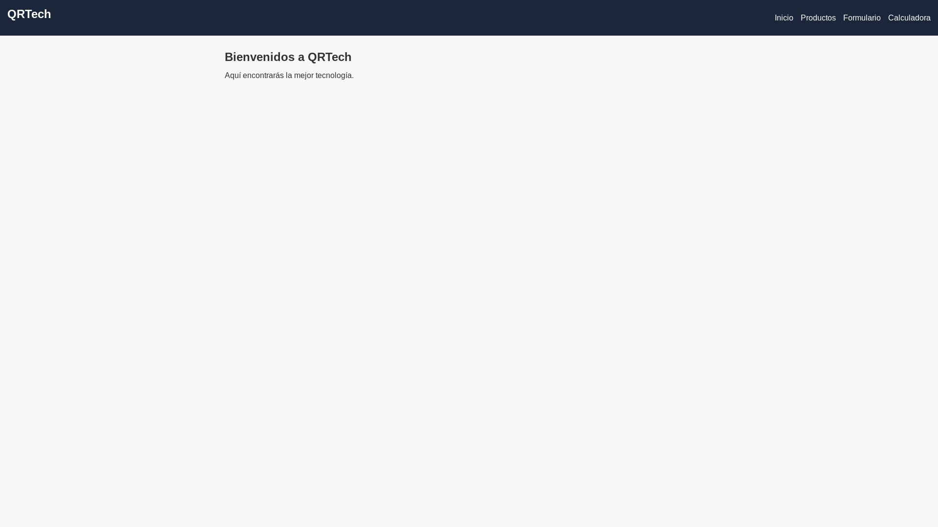 website screenshot of https://qrtech.com.ar/
