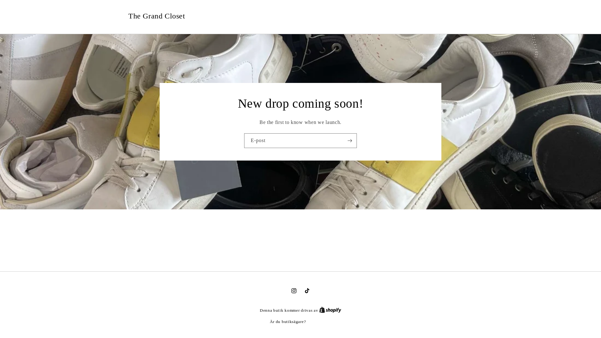 website screenshot of https://thegrandcloset.com/